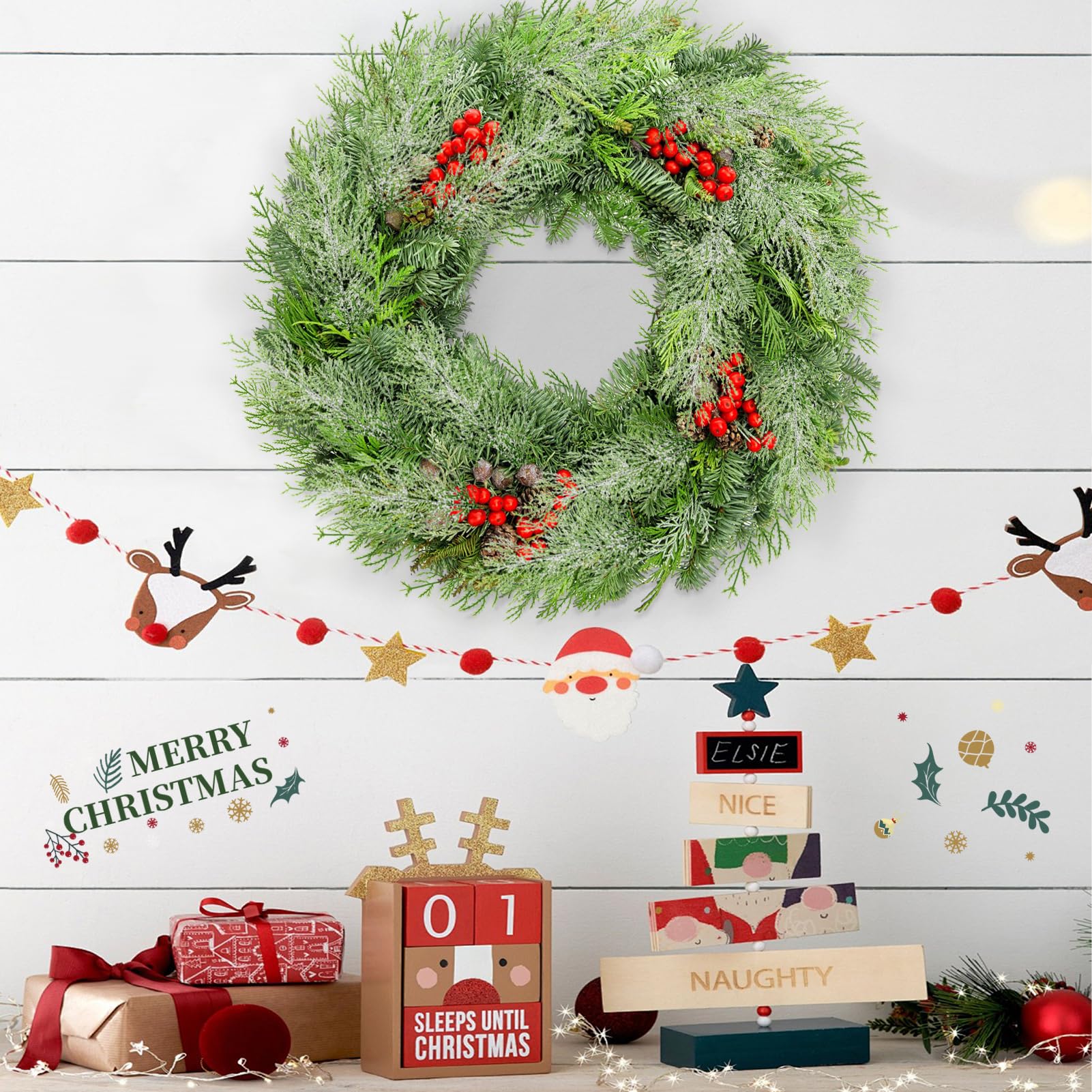 DILIBRA 72 Stück künstliche schneemattierte Tannenzweige, Weihnachtsgrünstiele, künstliche Tannenzweige zum Selbermachen, schneebedeckte Kiefernstiele für Girlande, Kranz, Handwerk, Zuhause, Küche,