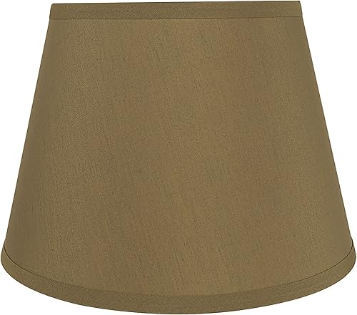Aspen Creative 58936 Pantalla de lámpara de construcción con forma de imperio de transición en color marrón arena, 12 pulgadas de ancho (8 x 12 x