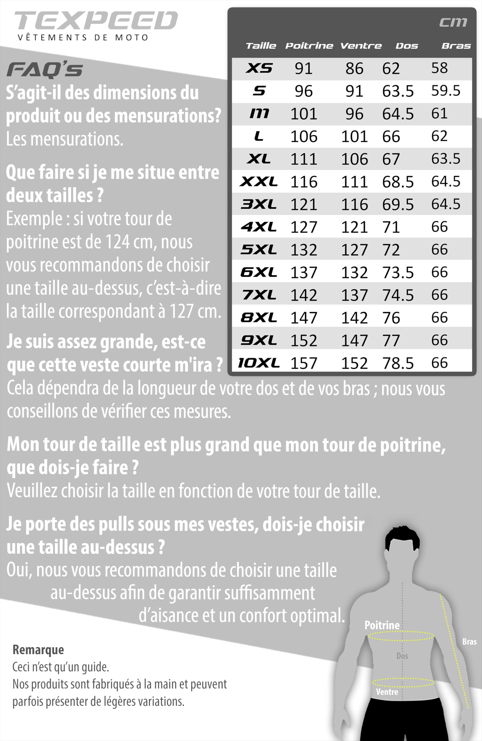 Texpeed Veste moto cuir homme homologué avec protections - Perfect Marlon Brando rétro Chopper blouson - Avec protection véritable biker CE armor (EN 1621-1) Noir - 6XL