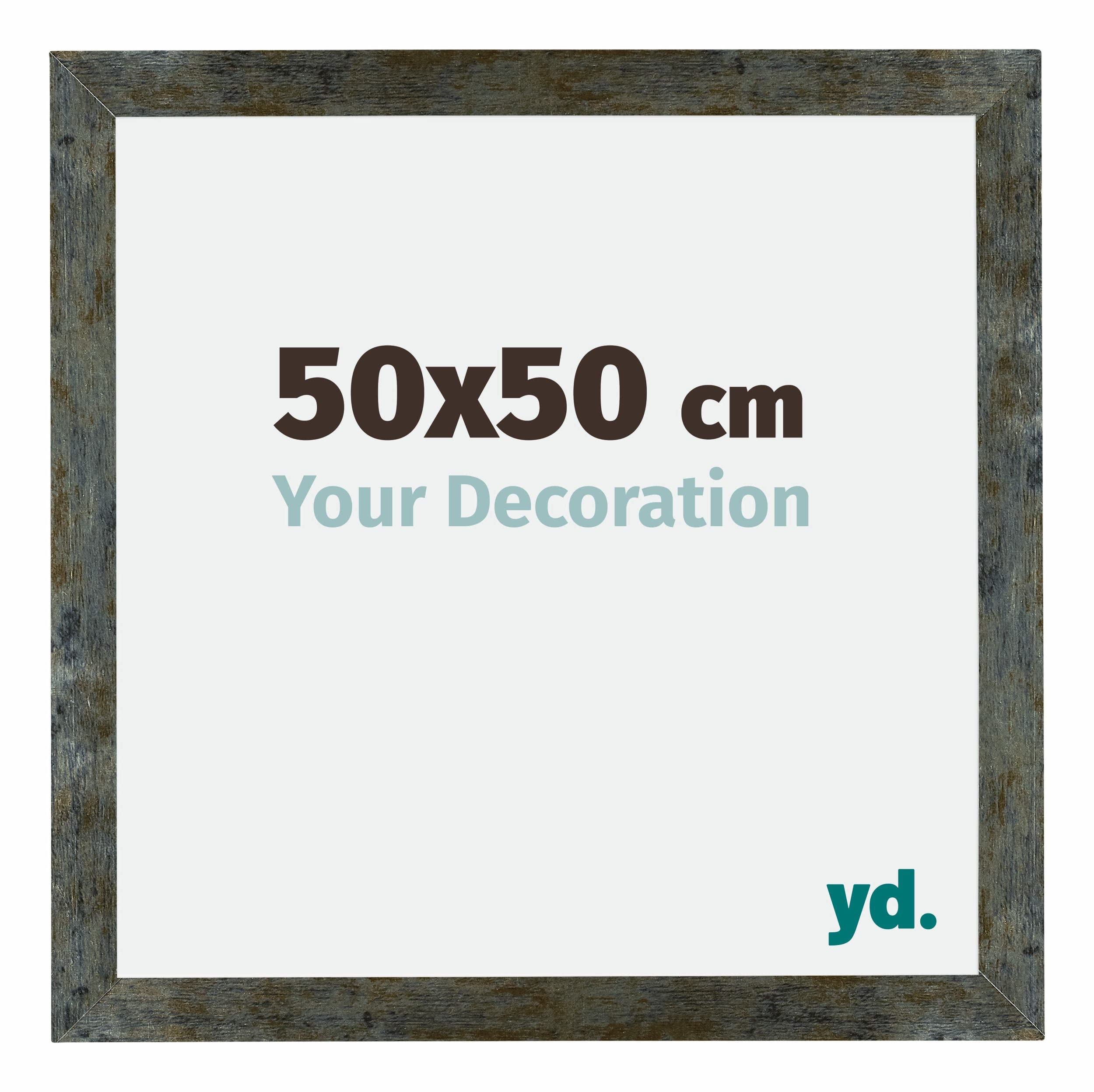 Your Decoration - Puzzle frame 50x50 - Blue Gold Melange - Puzzle frame 500-1000 Pieces - MDF Photoframe - Mura