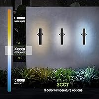 Vista 5 de ASD Lámpara LED de montaje en pared de 18 pulgadas de largo, aplique lineal para exteriores e interiores 3CCT, regulable, impermeable