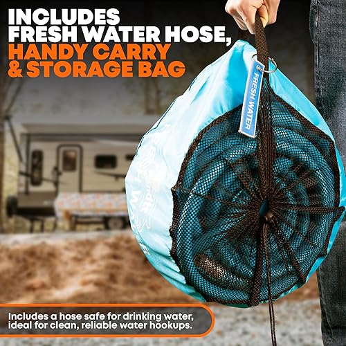 Miniatura 8 de Kit de agua dulce RV con manguera para beber, regulador de presión de agua para caravana, filtro, conectores de manguera, kit de reparación