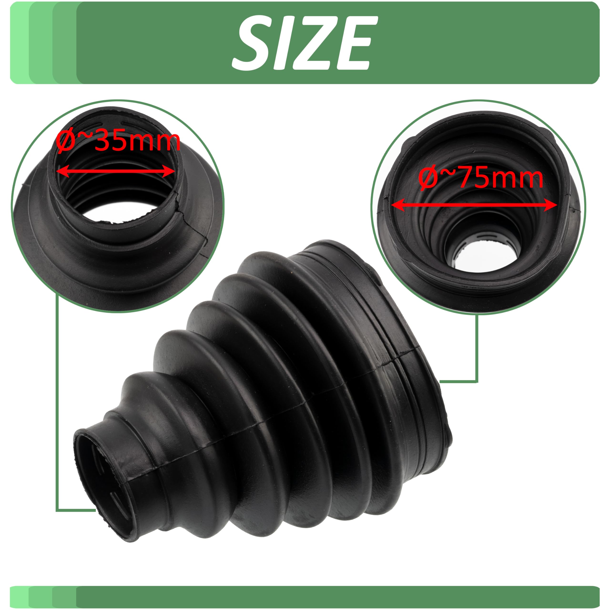 AERZETIX - C76820 - Joint-soufflet, arbre de commande - essieu avant côté roue - compatible avec numéros OE 3293.31, 3293.31 SK, 03293.31