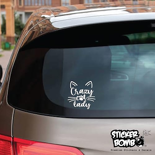 Miniatura 3 de Calcomanía para parachoques de Crazy Cat Lady, calcomanía de Sticker Bomb Vinyl para automóvil, camión, computadora, en cualquier lugar, vinilo