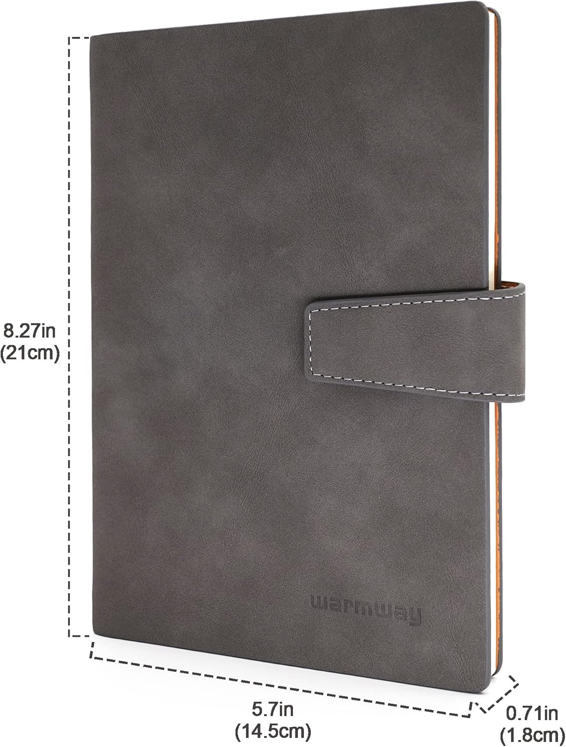 Hard Cover Journal Notebooks with Pen Loop, Leather Notebook for Office Business Note Taking Home Journaling School, 5.7 x 8.3 inch, 192 Pages, 100gsm Thick Writing Paper