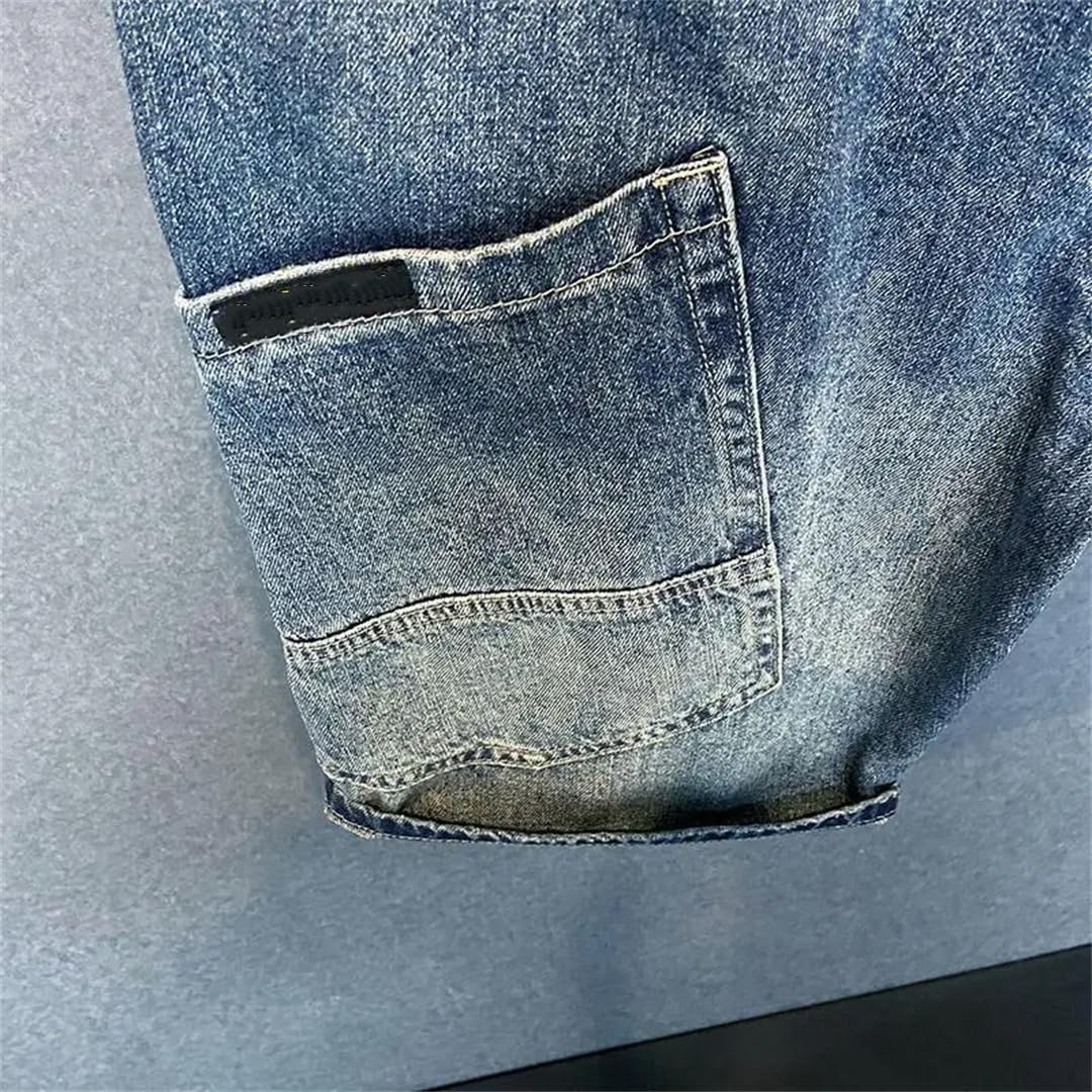Men's Summer Denim Short Punk Vintage Luxury Casual Knee Length Short Jeans