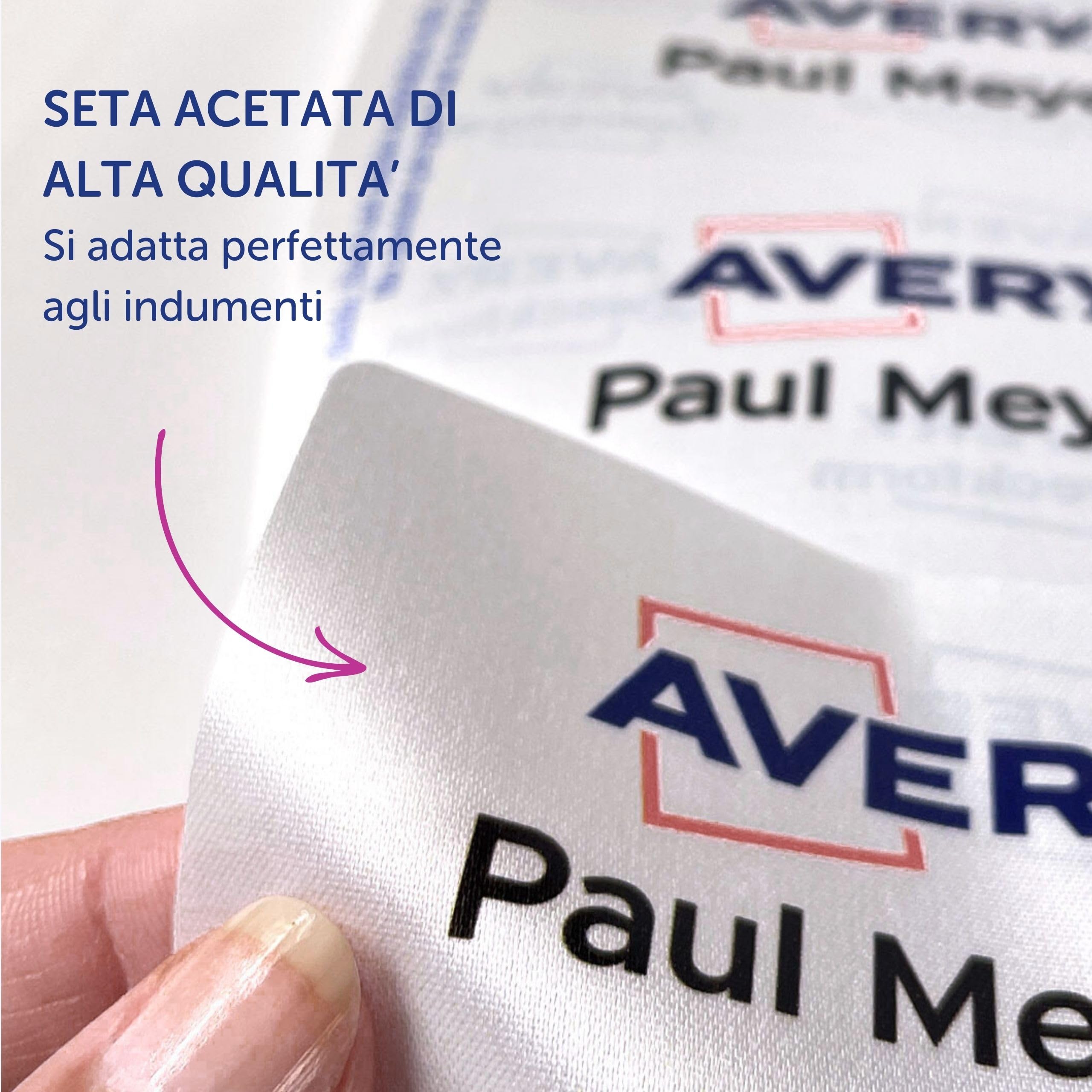 Avery Italia L4785-20 Badge Adesivi, Stampanti Laser, 20 Fogli, 80 x 50, Bianco
