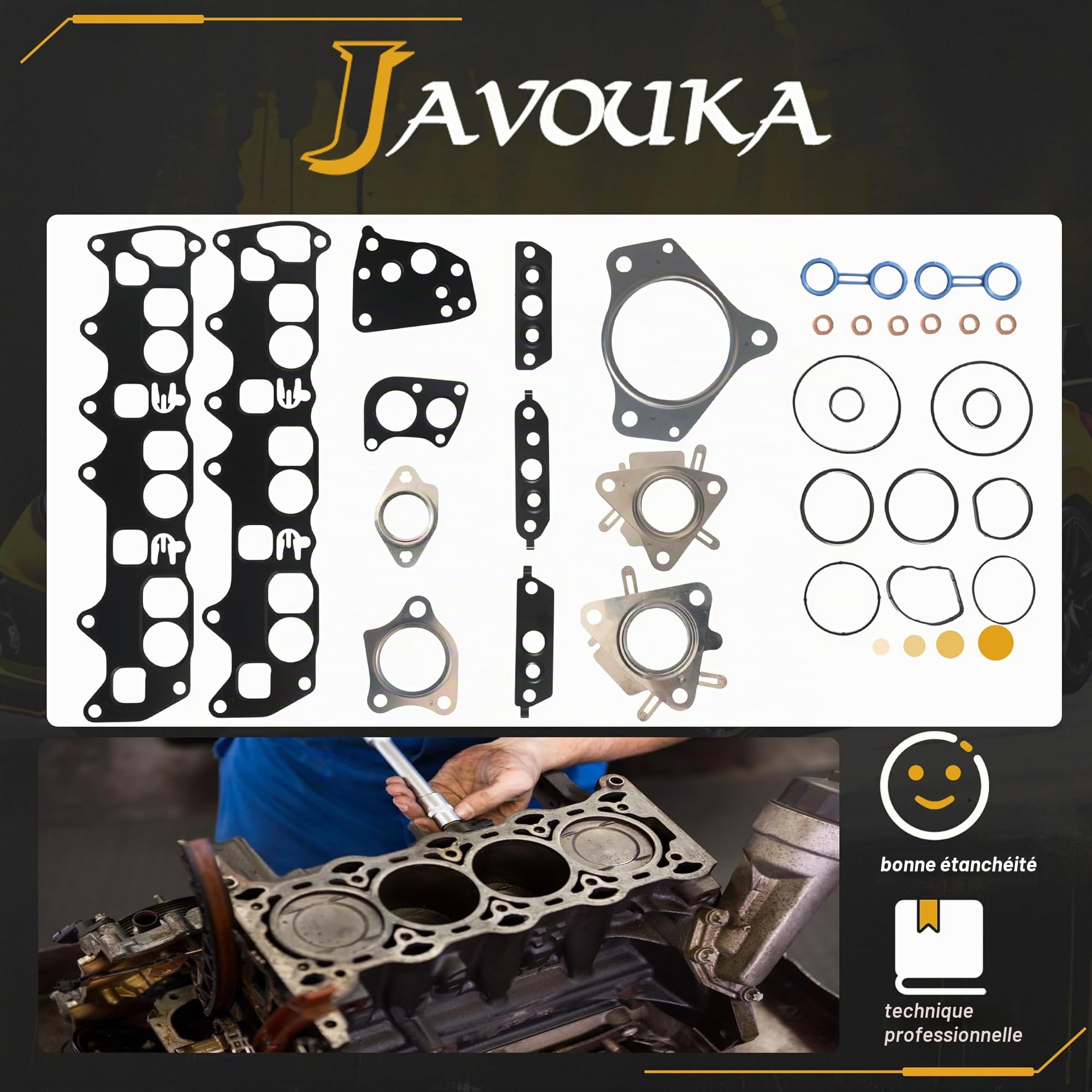 Kit de joints pour radiateur d'huile pour Mercedes W203 W204 W211 C218 W639 A209 X218 W213 W461 W166 W222 W251 B906 Remplacer N° 524280 524281 2194920080 (30 pièces)