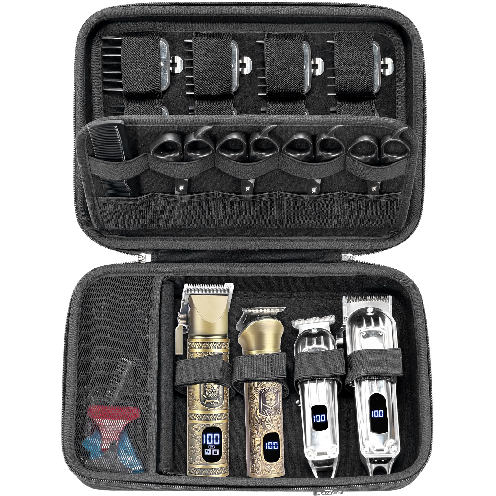 RAIACE Hard Travel Storage Case Compatible with Hair Clippers, Carrying Bag for Hair Cutting Barber Supplies, fit for Ufree/for Wahl Guard Grooming