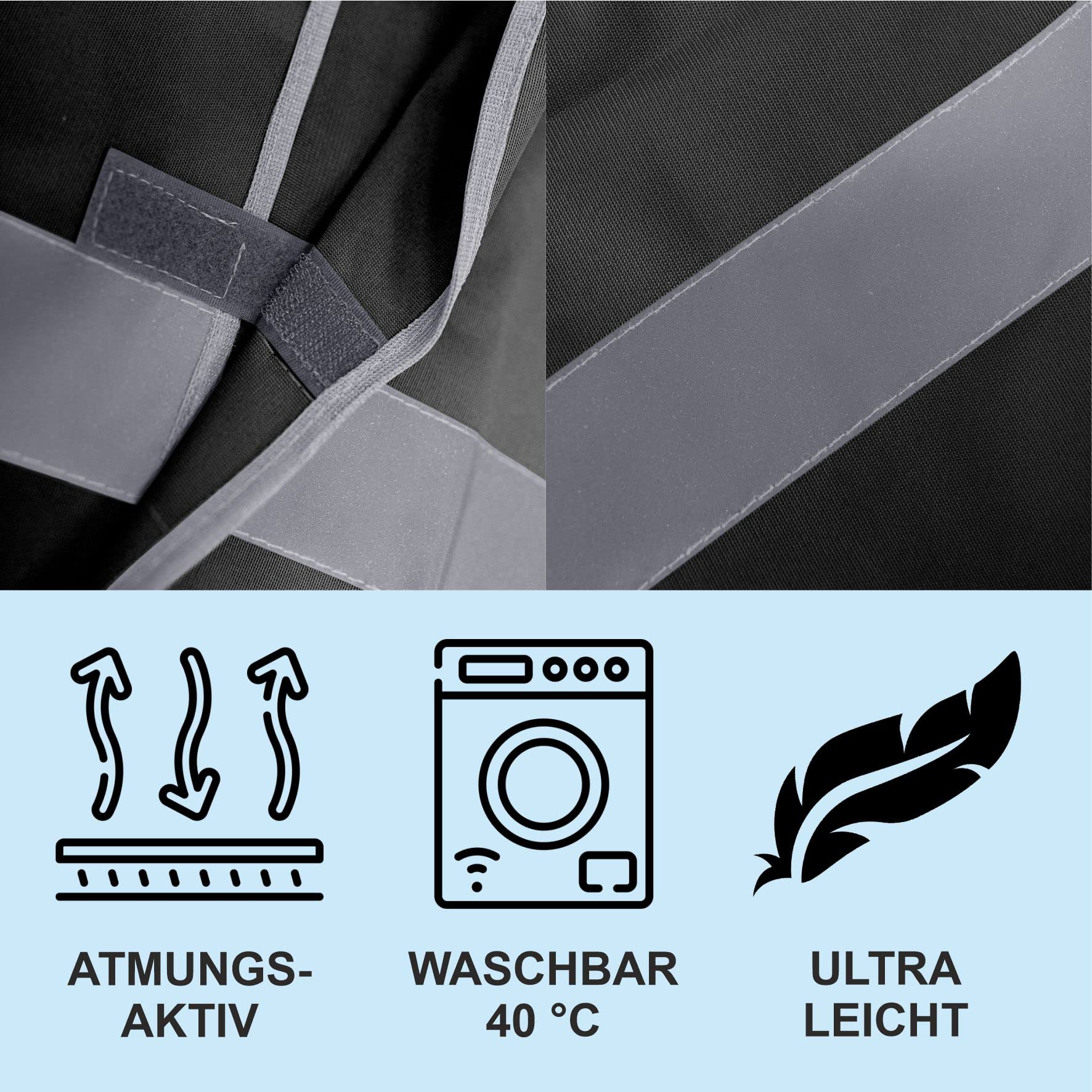 Sicherheitsweste GELB Warnweste nach EN ISO 20471 zertifiziert - Warn Weste für Security - Unisex mit hochwertigem Reflektorstreifen
