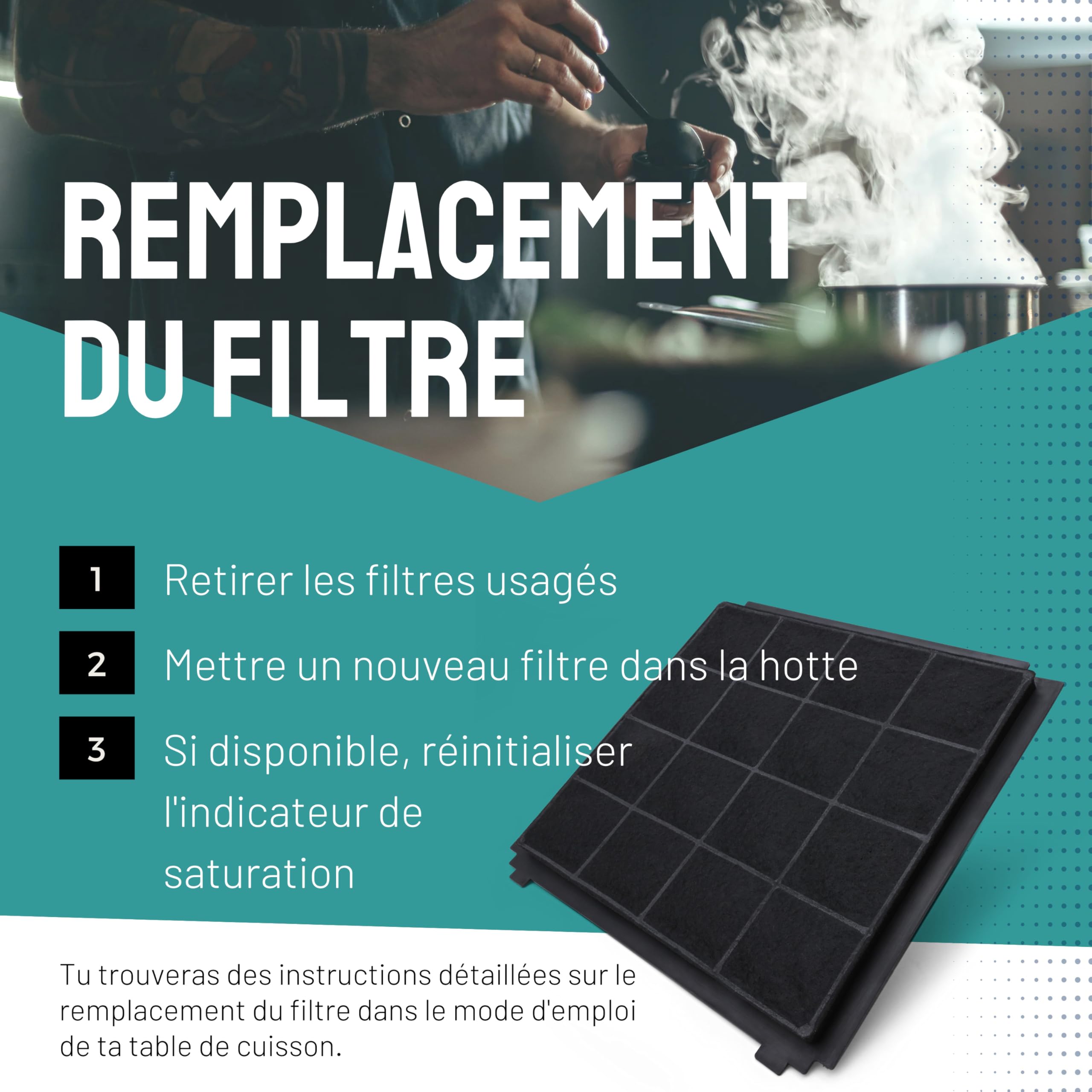 FilterBase® Filtre à charbon actif pour hotte Airforce AFFCA329, AIRFCHHDV1 et Blaupunkt 5Z9110X1