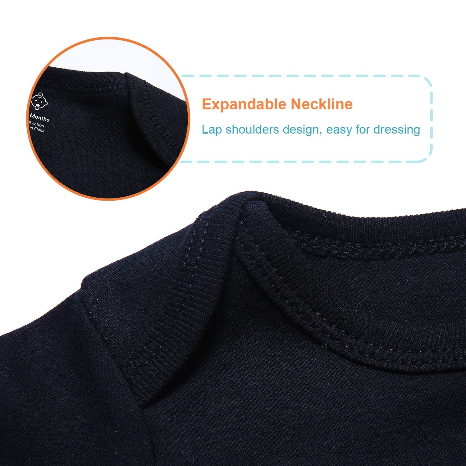 DEFAHN - Mono de bebé para recién nacidos, 2 unidades, diseño de letras divertidas y estampadas, ropa a juego