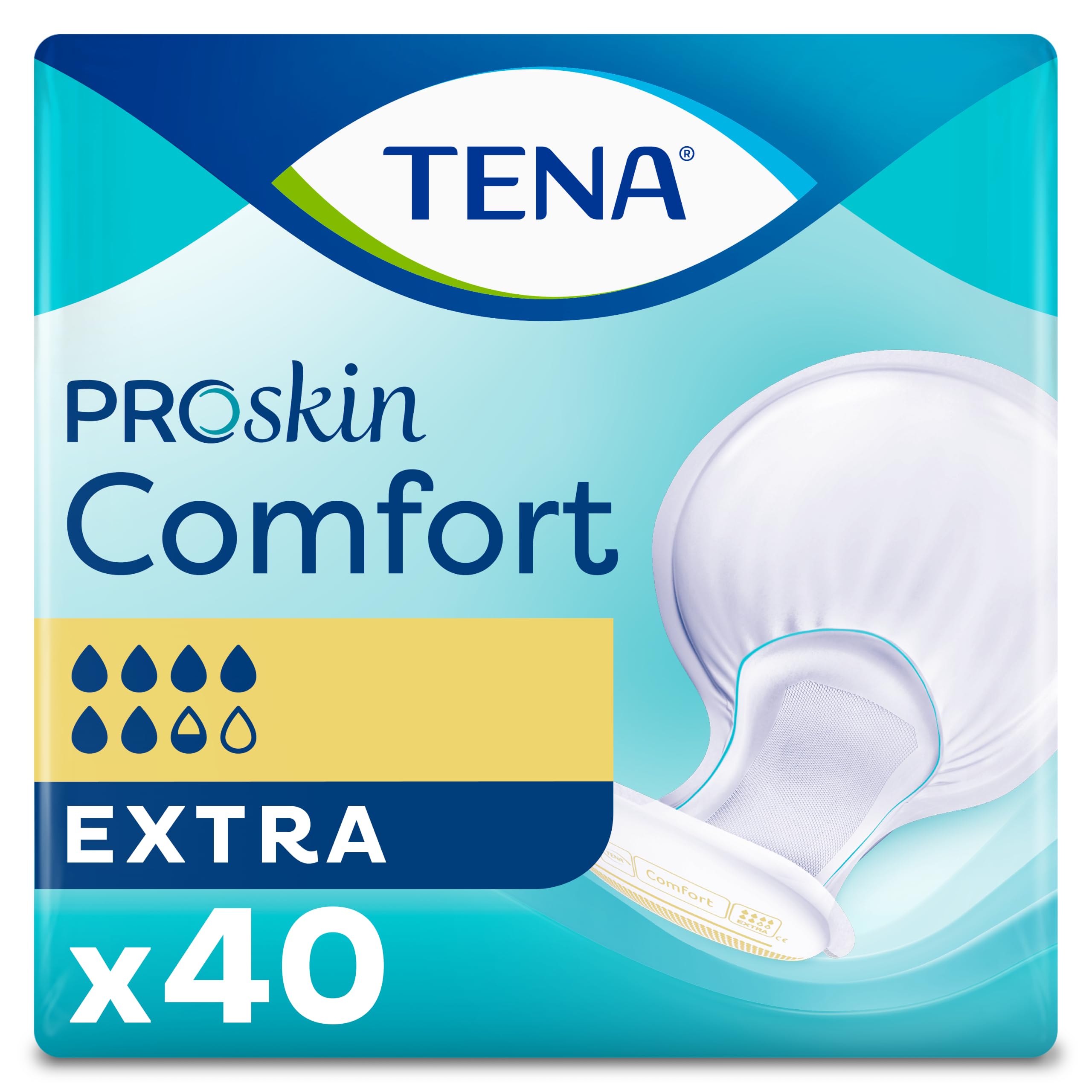 TENA ProSkin Comfort Incontinence Pads, Extra (40 Count)