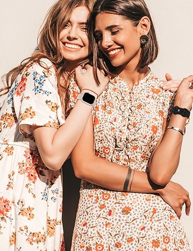 Miniatura 6 de Paquete de 2 correas de dibujos animados compatibles con Apple Watch de 384041424445461.929 in para mujer, correa de silicona suave grabada