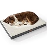 Bedsure Dog Beds Large Sized Dog - Comfy Flat Pet Beds with Removable Washable Cover, Orthopedic Egg Crate Foam Puppy Mat, Suitable for Pet Up to 65 lbs
