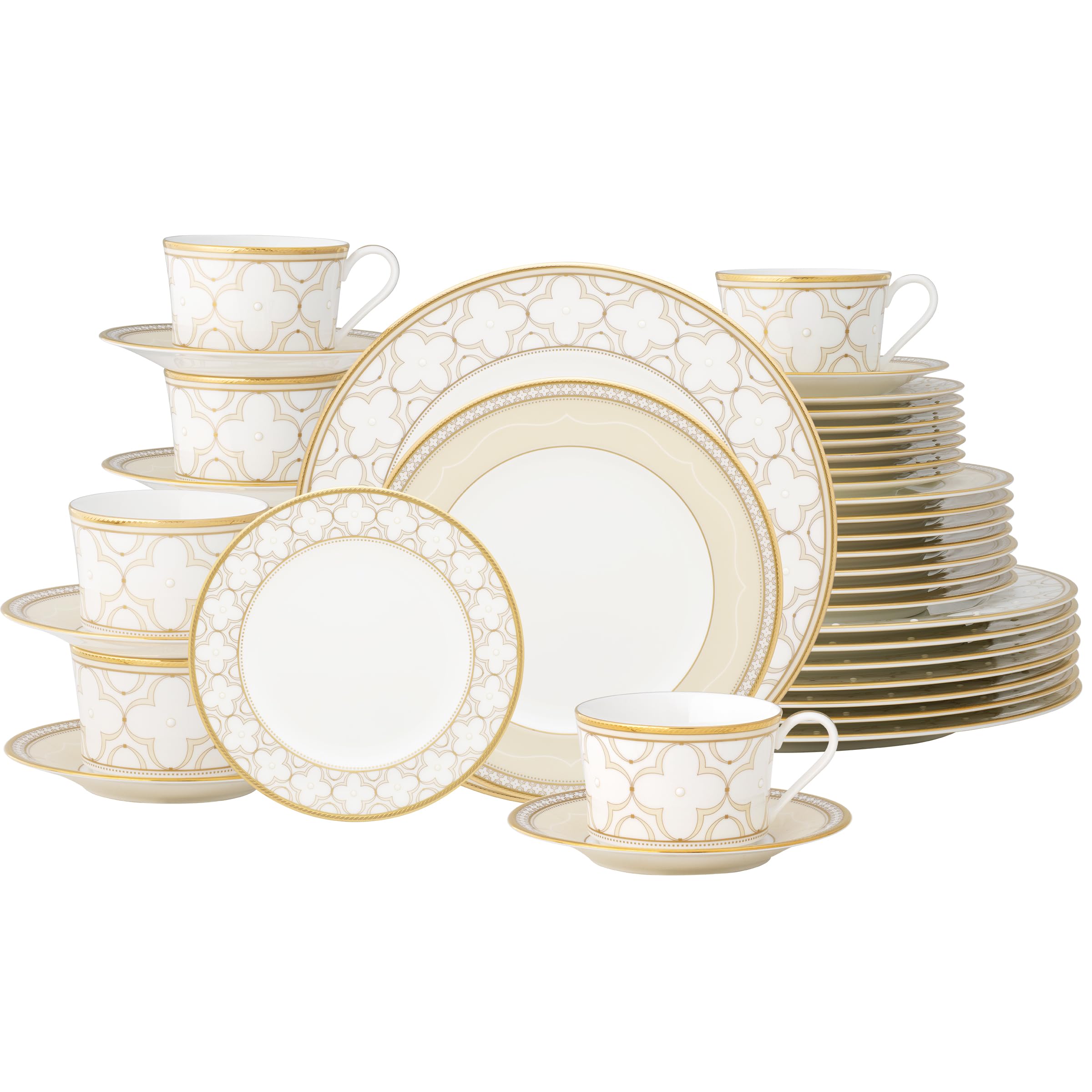 Amazon.com | Noritake Trefolio Gold 40-Piece Dinnerware Set