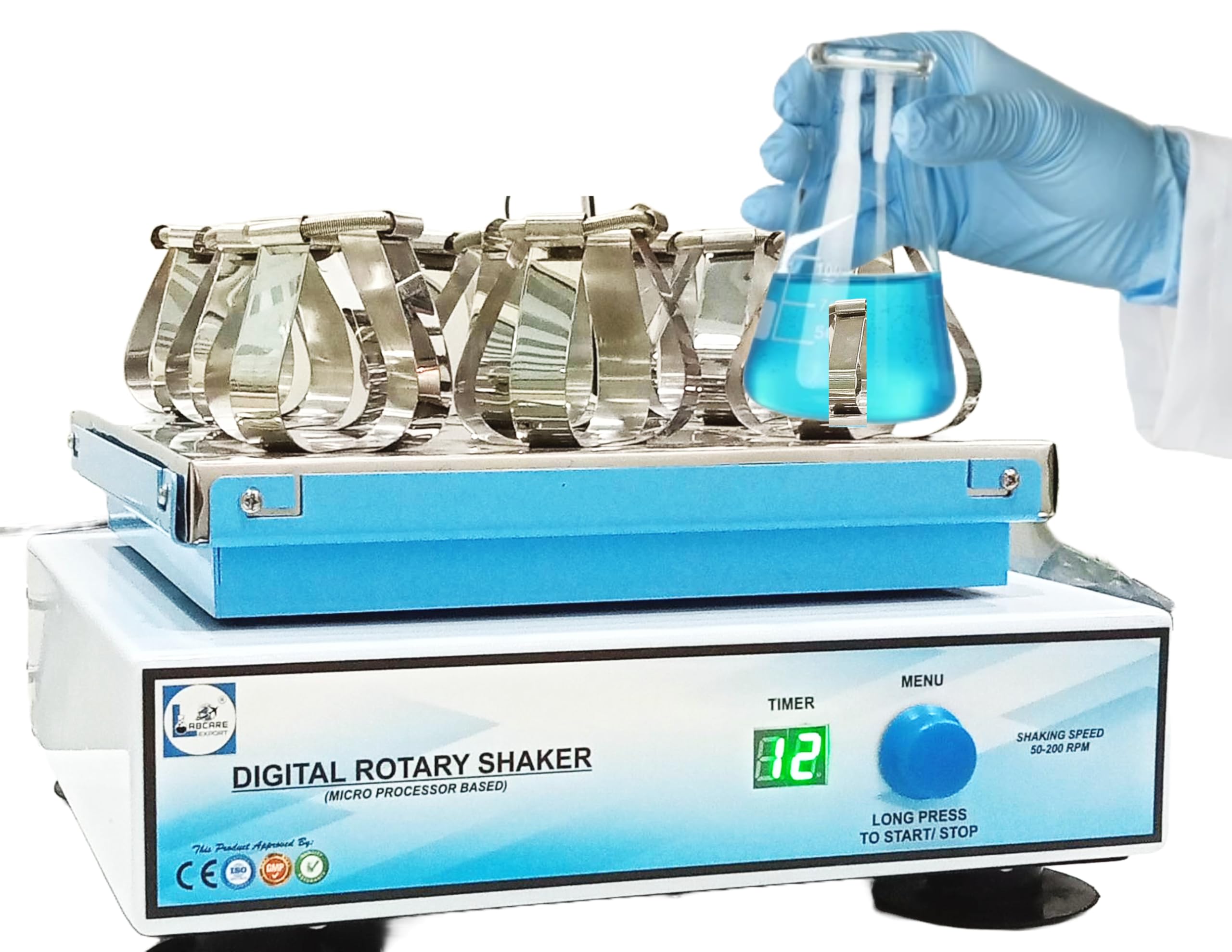 Labcare Advanced Rotary Flask Shaker With Speed Controller, Digital Timer, 9 Flask Capacity, Heavy Duty-image-28