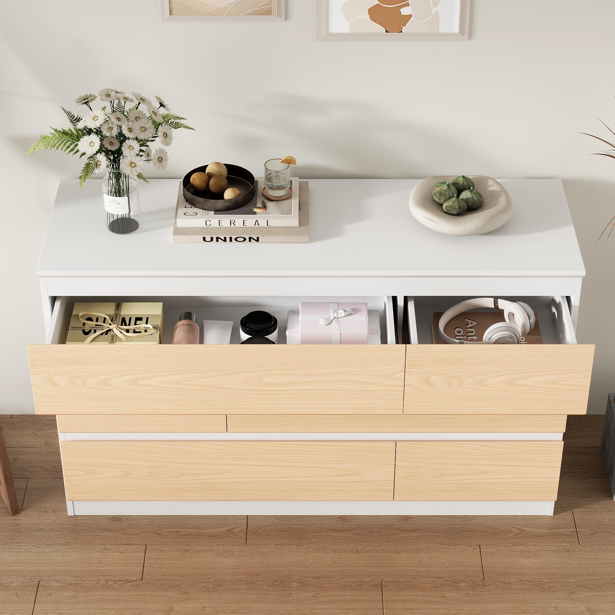 Amazon｜FUFU&GAGA ローチェスト 幅120x奥行40x高さ73.5cm