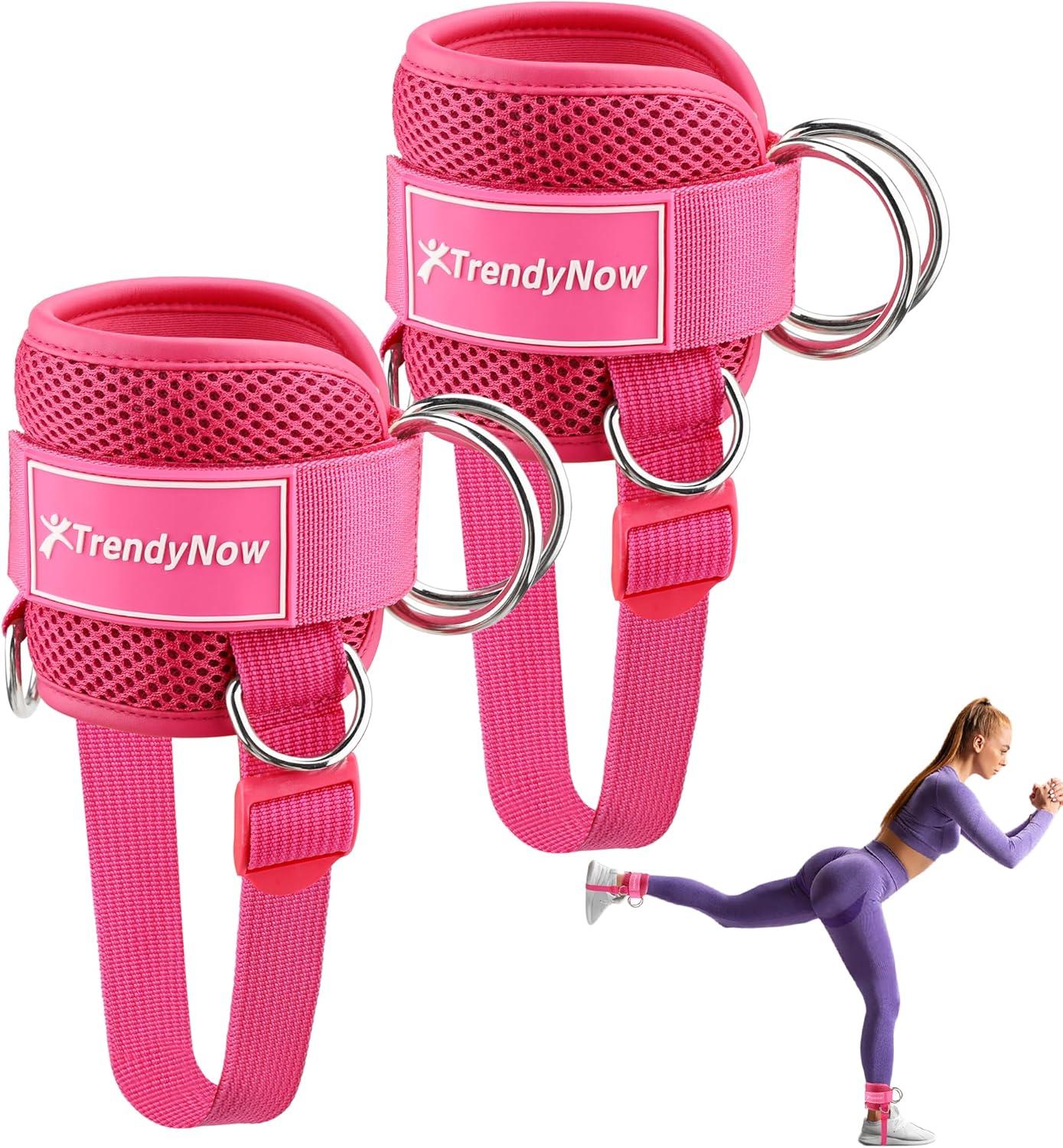 Ankle Straps for Cable Machines,Adjustable Ankle Cuff for Cable Machine,Comfort Padded Gym Workout Ankle Straps for Butts,Leg Kickbacks,Glute Weighted Ankle Strap,Legs Straps for Cable Machine