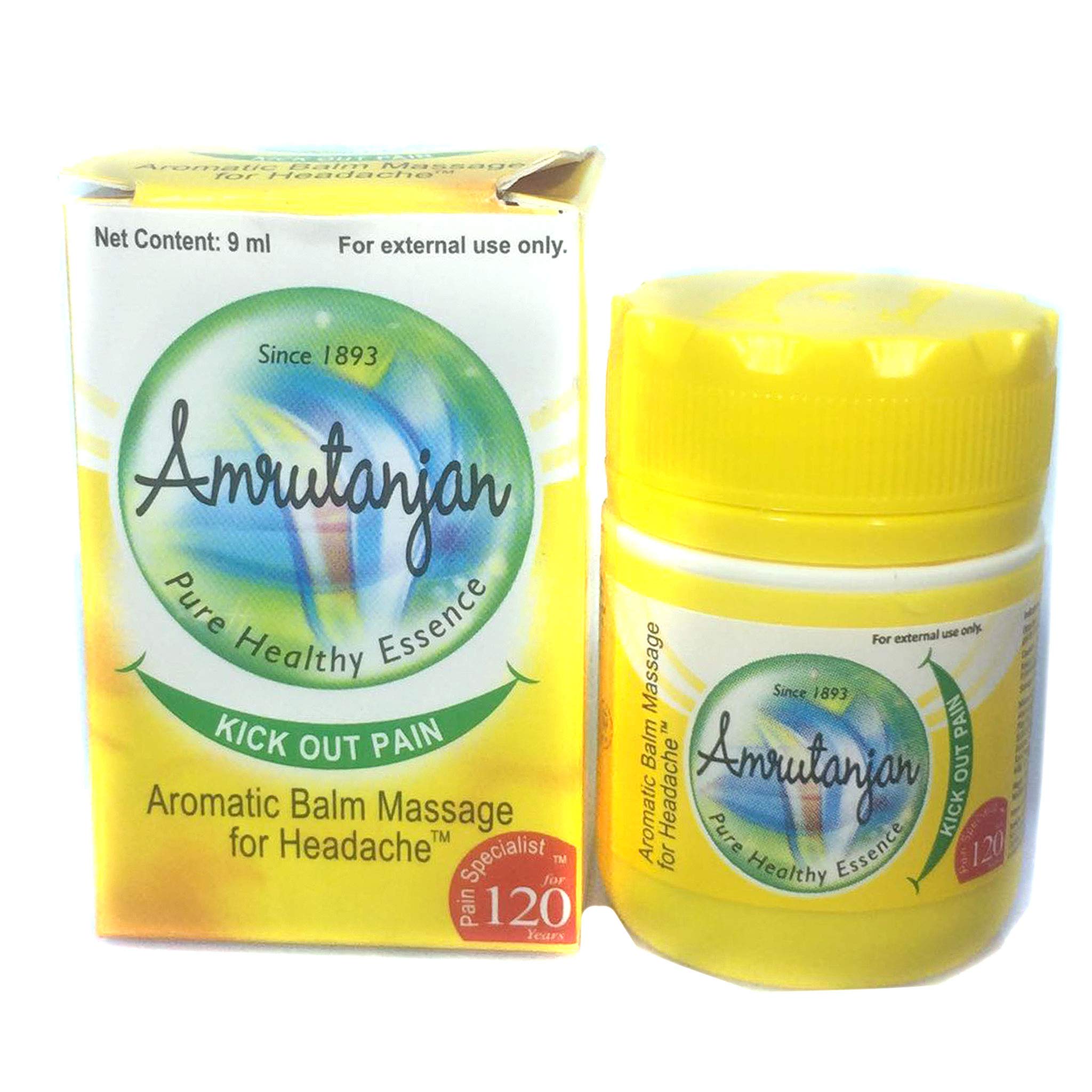Amrutanjan Aromatic Balm Massage for Headache (9ml, Pack of 3 Pieces)