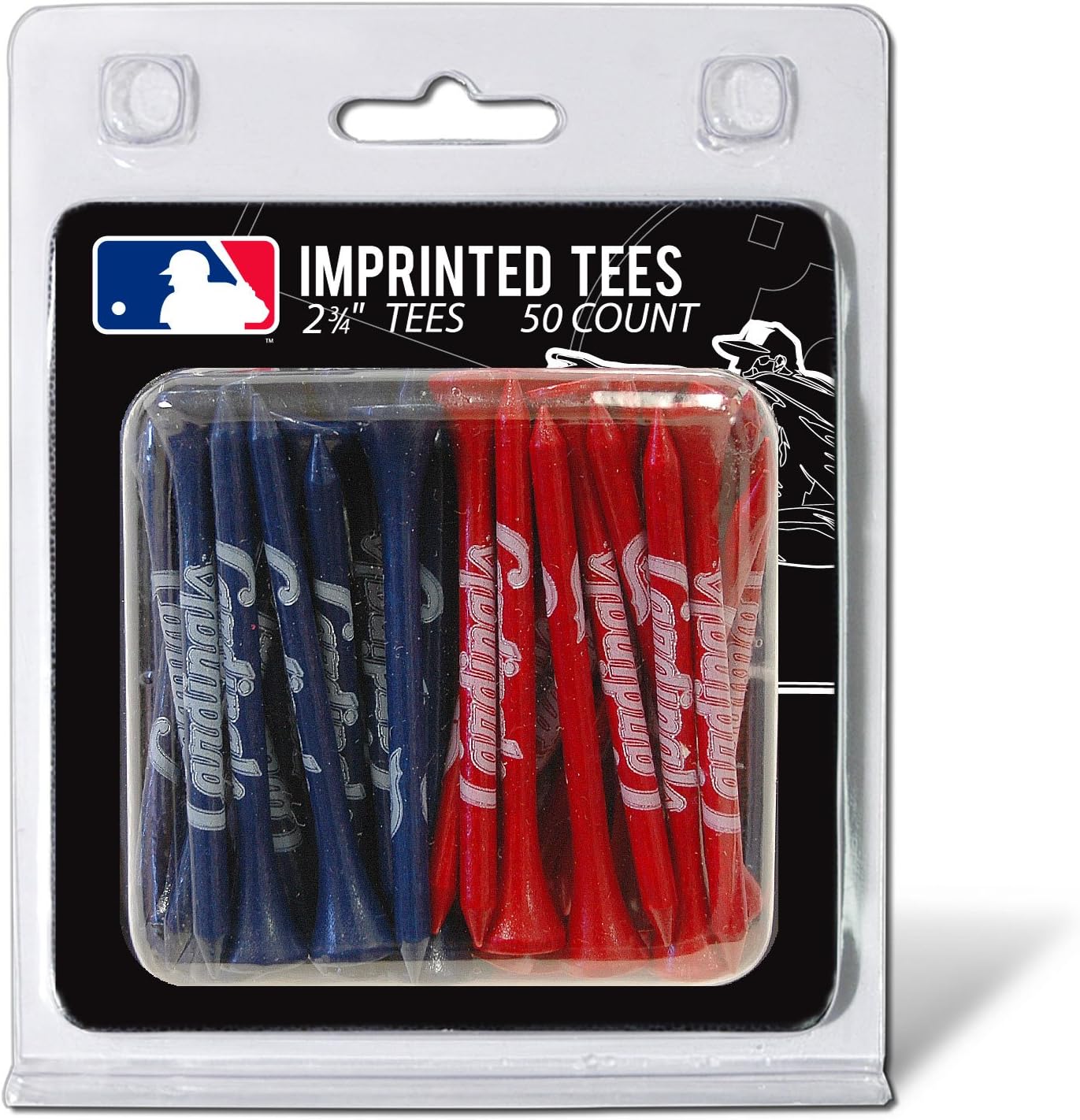 Team Golf MLB Mens Pack of 50 Golf Tees