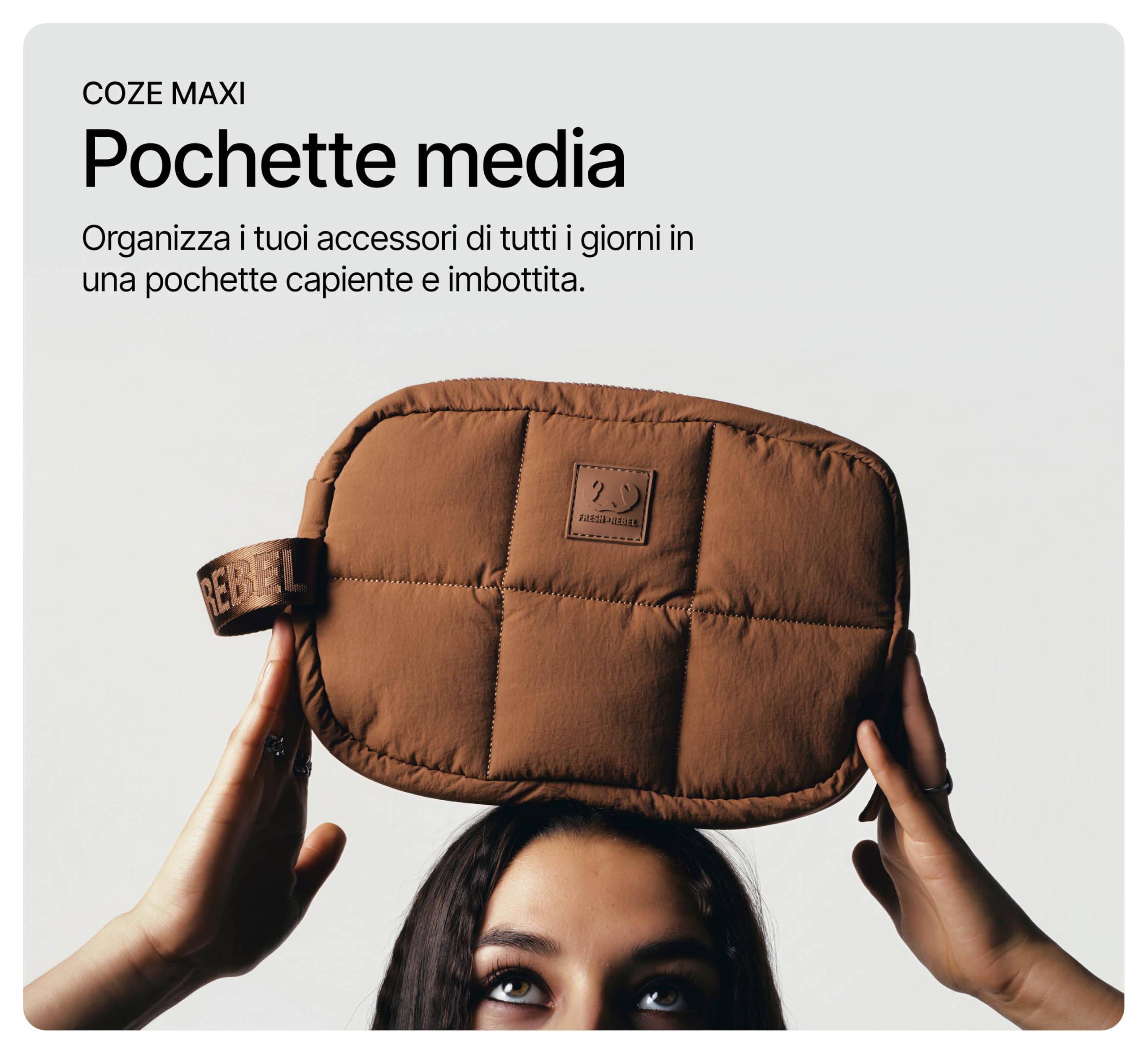 Fresh 'n Rebel Coze Maxi - Pochette Tech Imbottita - Organizer per Cavi e Accessori - Pochette da Viaggio per Caricabatterie, Auricolari & Powerbank - Con Scomparti - Finitura Premium (Cobalt Blue)
