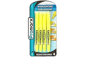 Promarx Glowline Yellow Highlighters 4 Pack