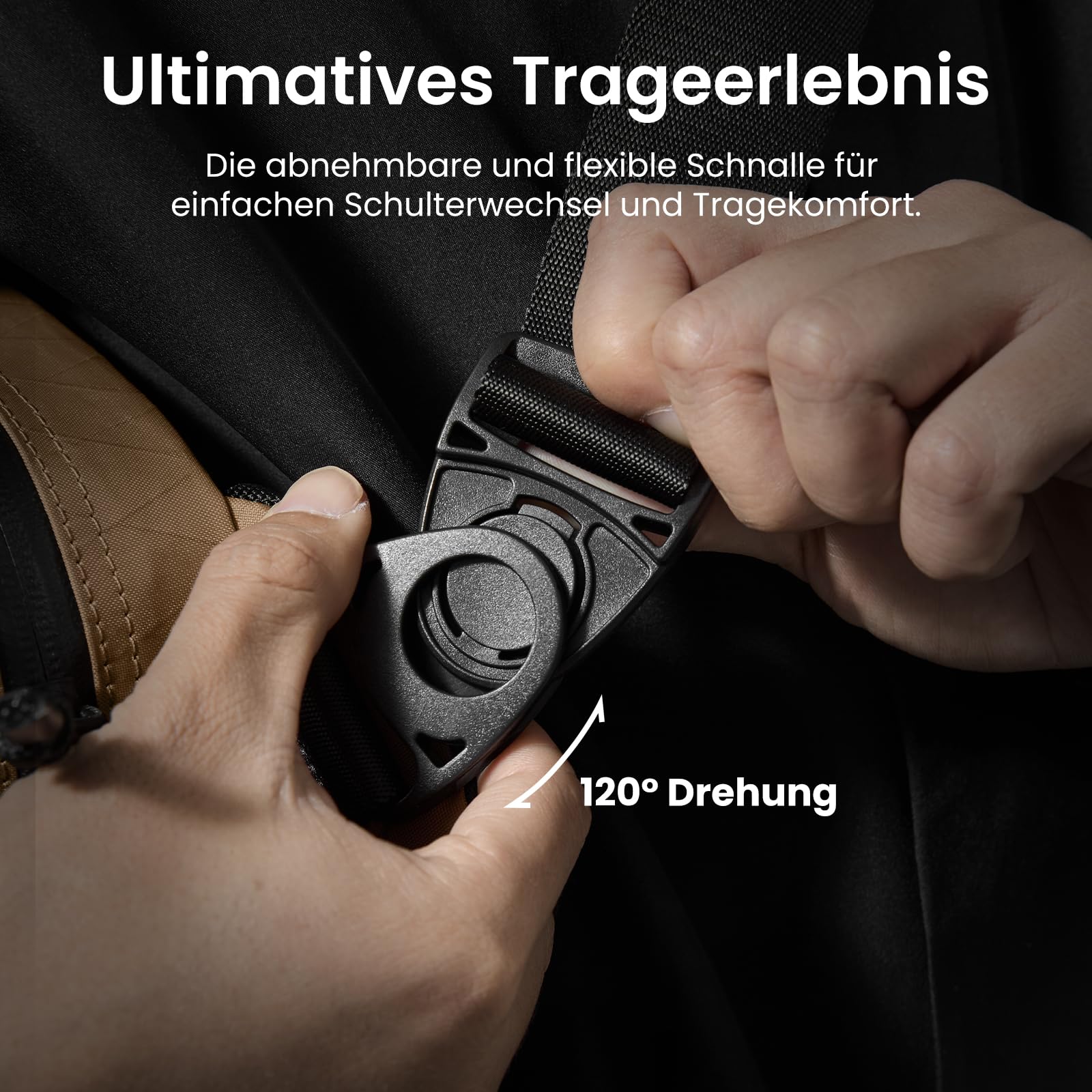 tomtoc X-Pac Nylon Sling Bag 5,5L Für Herren, Robuste EDC Umhängetasche | Passend Für ROG Xbox Ally (X), Switch 2 2025, Steam Deck, iPad Mini Und Zubehör, Crossbody Tasche Für Alltag, Wandern, Reise