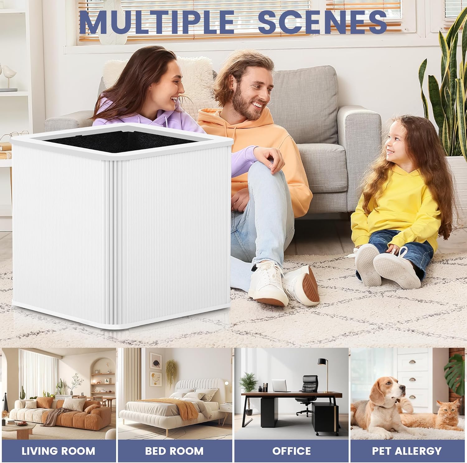 (2 Pack)211+ Auto Replacement Filter Compatible with Blue Pure 211+ Air Purifier,2-in-1 H13 True Filter with Activated Carbon Filter - Image 7