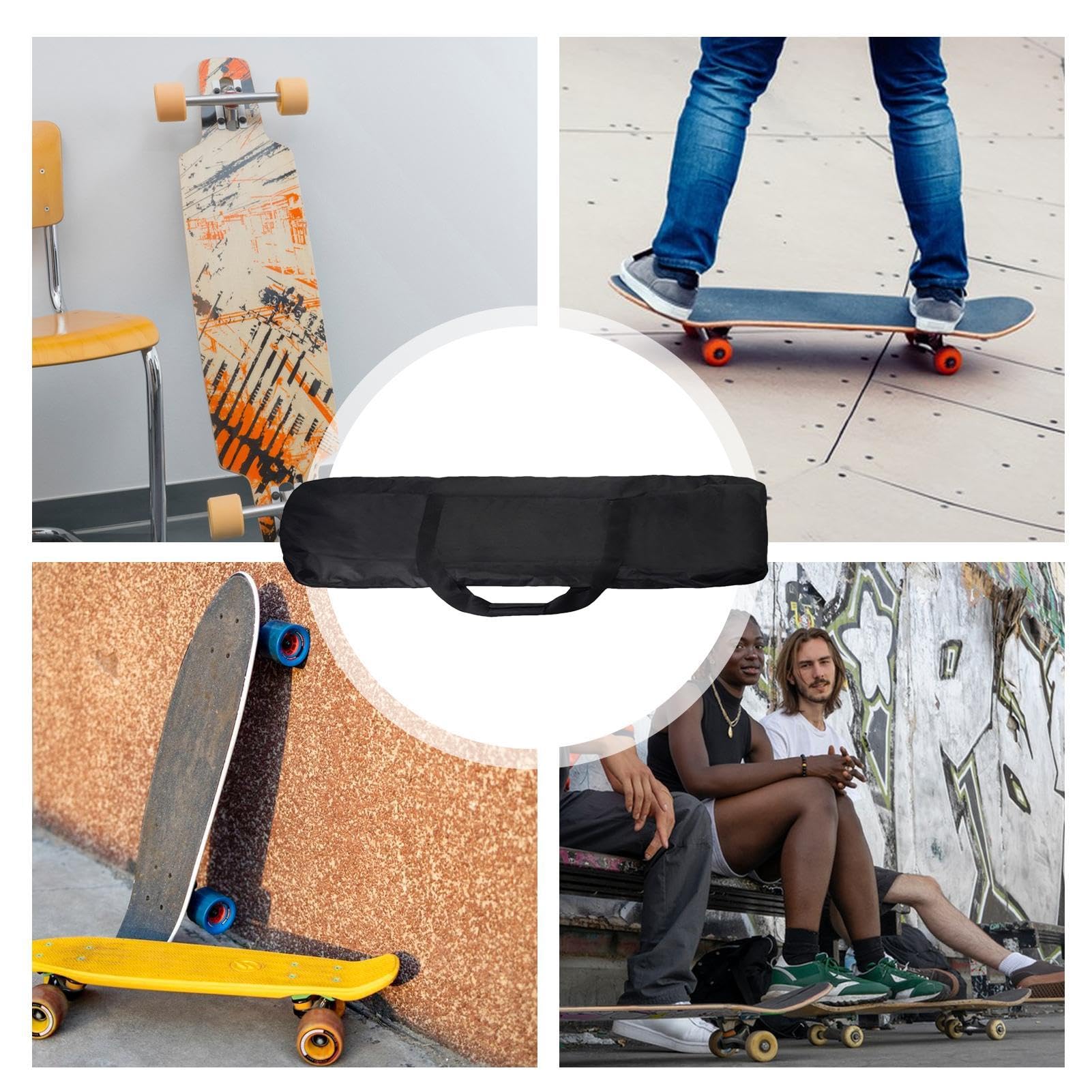 Sac De Transport Longboard POFET - Imperméable 110x35cm, Sac Skateboard, Scooter Électrique