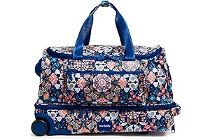 Vera Bradley Recycled Ripstop Foldable Rolling Duffle Bag in Enchanted Mandala