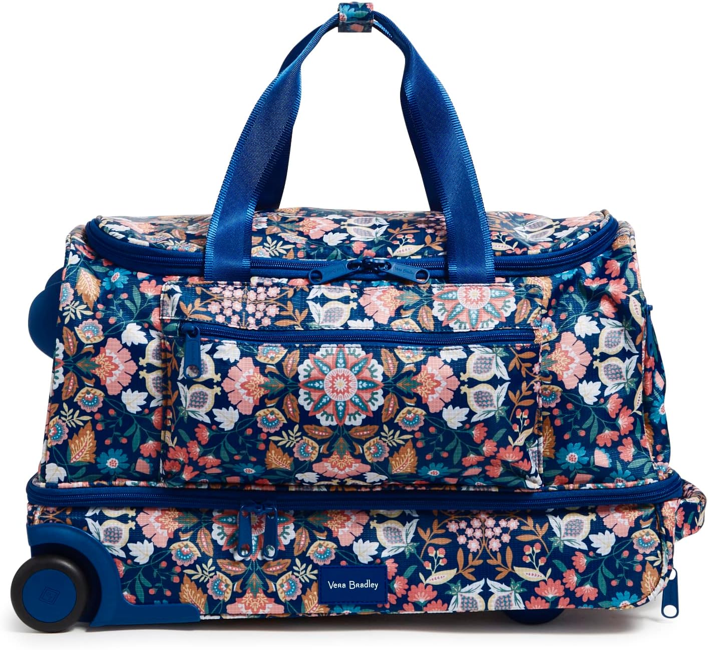 Vera Bradley Recycled Ripstop Foldable Rolling Duffle Bag