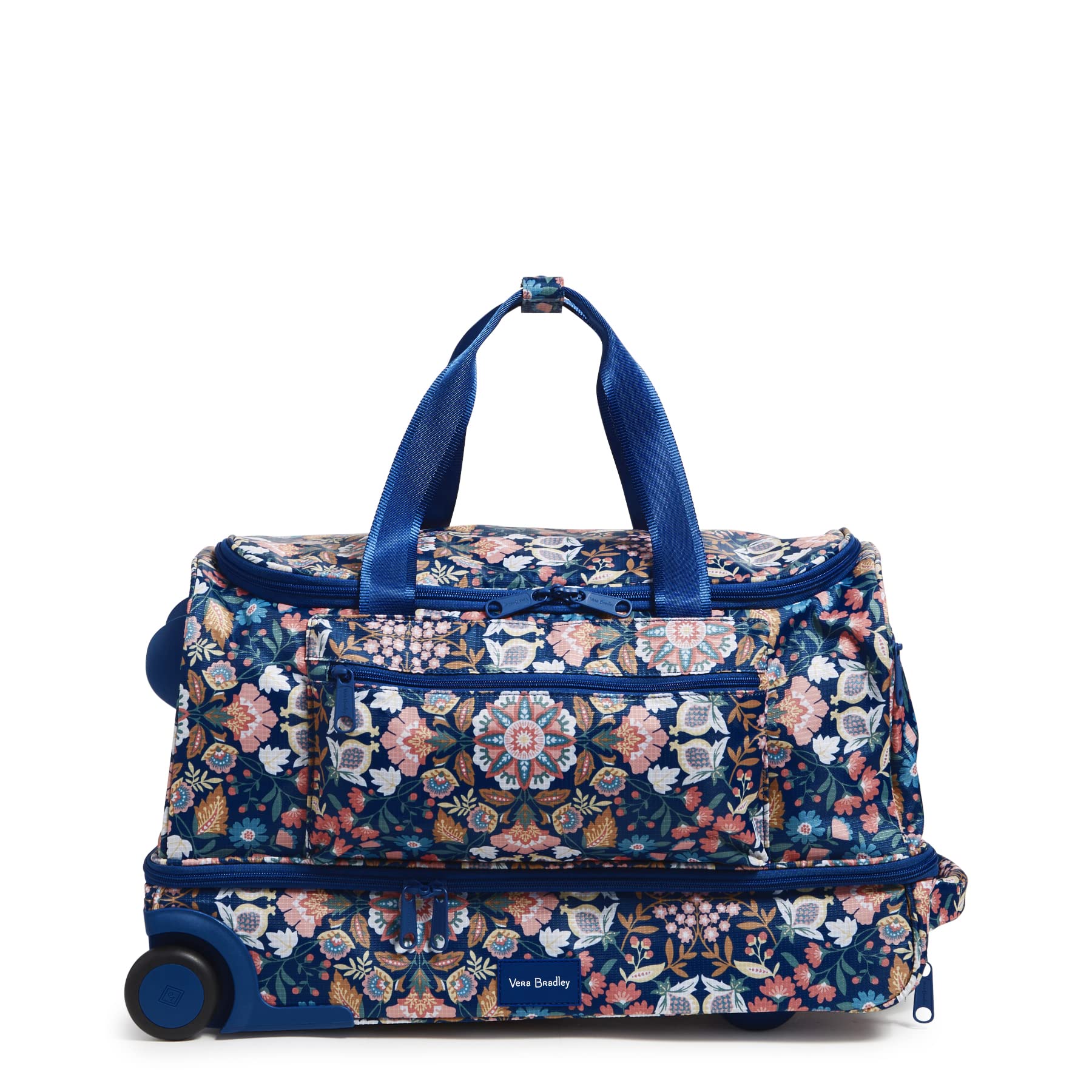 Vera Bradley Women's Recycled Ripstop Foldable Rolling Duffel Bag One