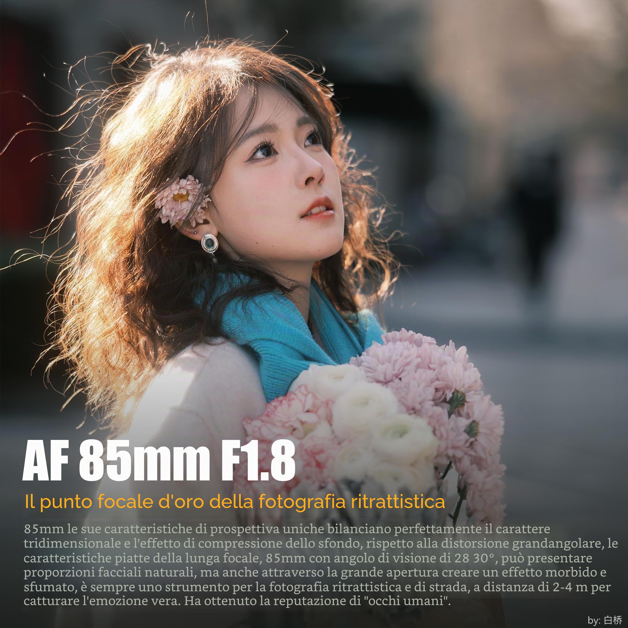7artisans Obiettivo automatico ritratto AF85mm f1.8, compatibile con fotocamere Panasonic LUMIX S Series/Sigma L Series (nero)