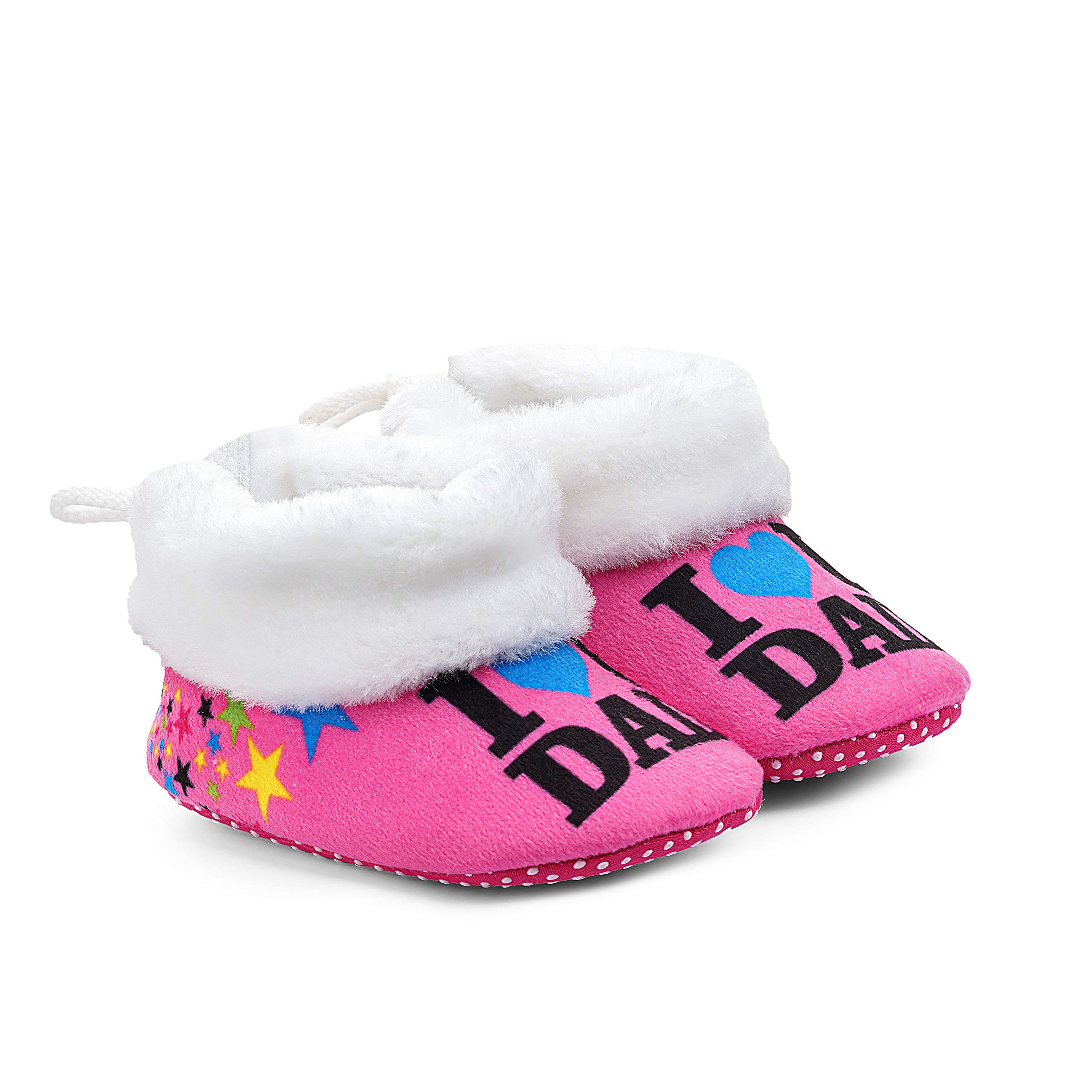Basics21 Unisex-Babys Bootie (3-12 months, Toe to heel length -12 cm) (I LUV MY DAD PINK) (B08GKZ3858) Amazon Price History, Amazon Price Tracker