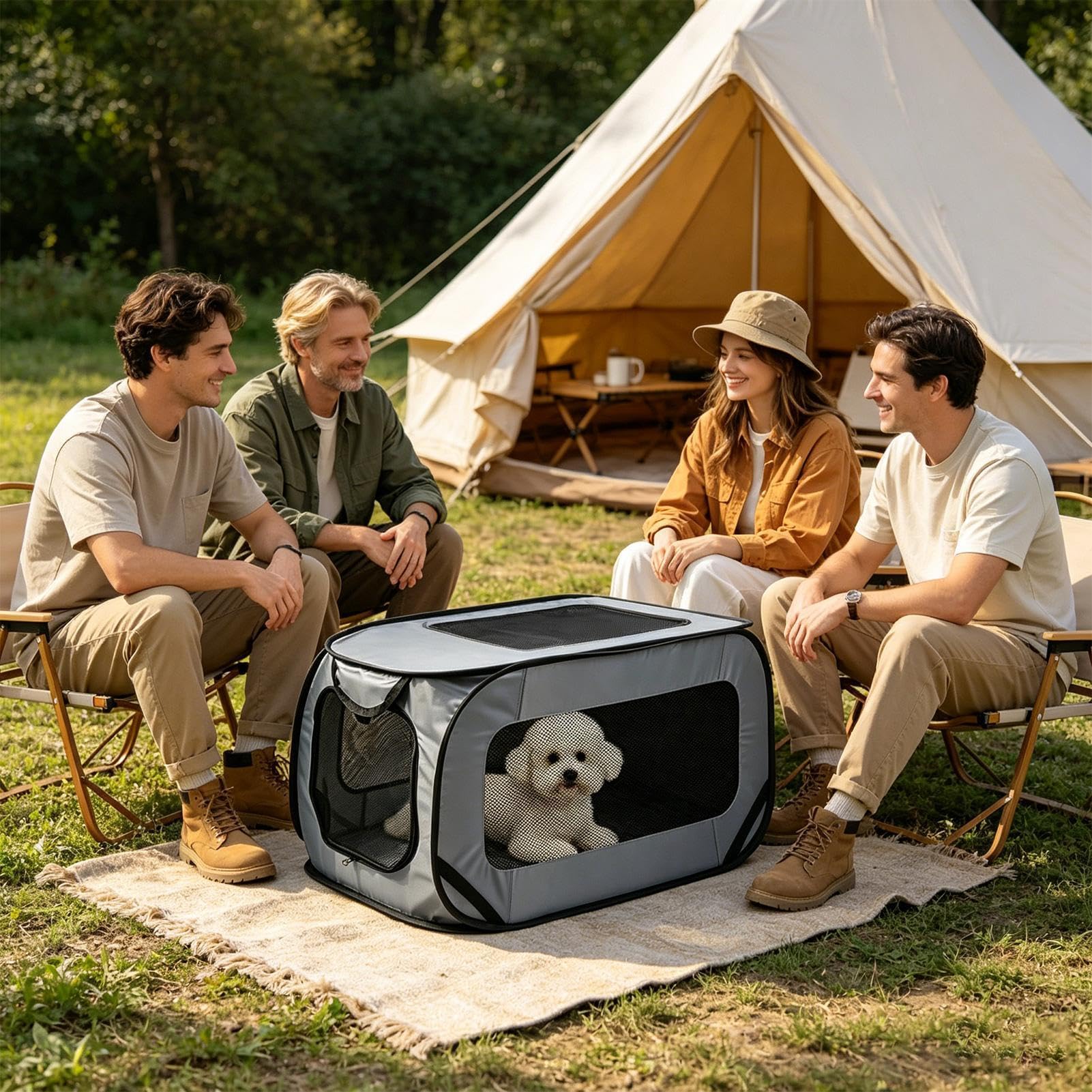 Cage à Chien Pliable Caisse De Transport Pliable Et Respirante