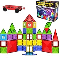 Desire Deluxe Magnetic Building Blocks Tiles STEM Toy Set 57PC – Kids Learning Educational Construction Toys for Boys...