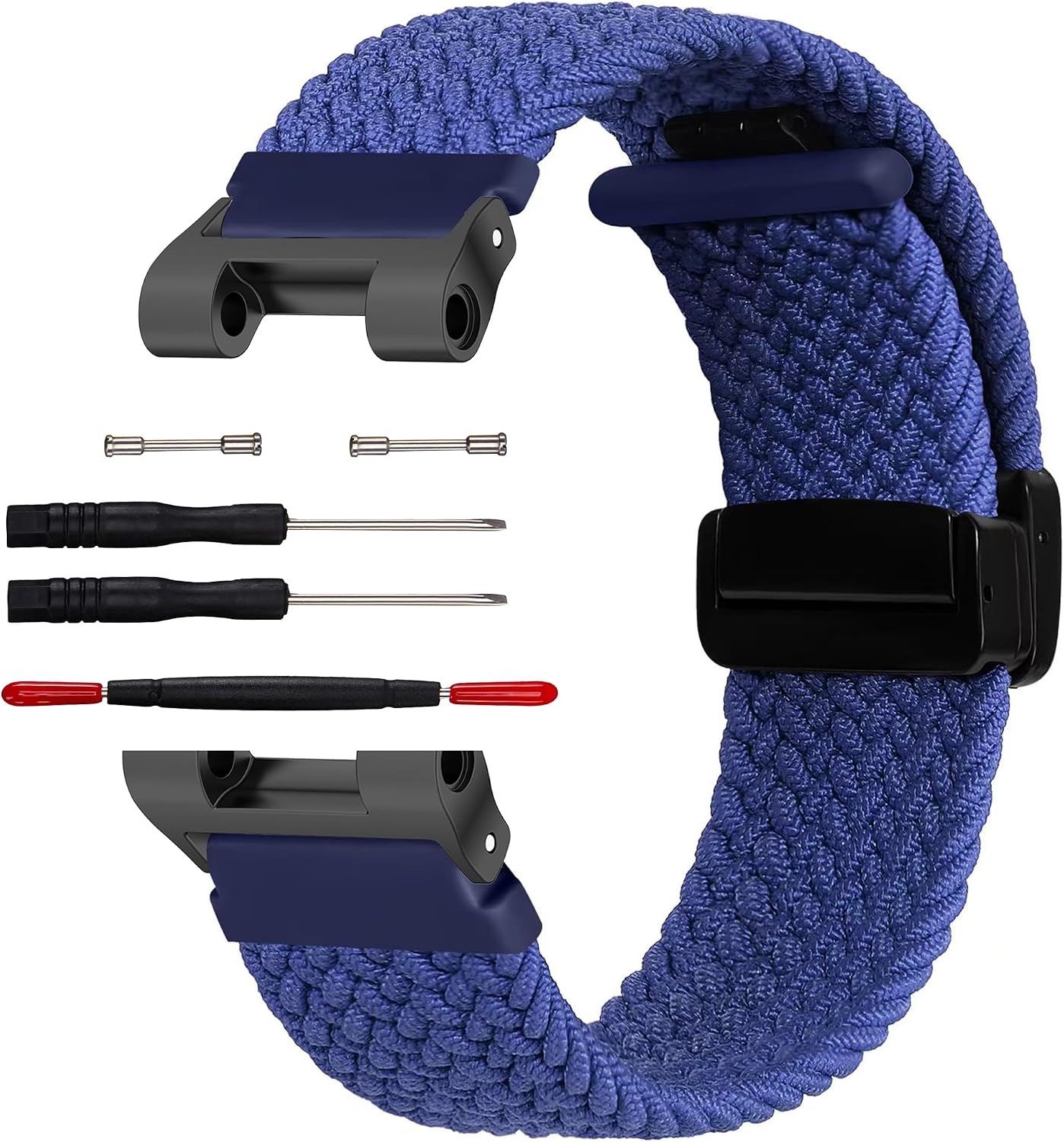 Braided Nylon WatchBand Magnetic Fold Buckle Compatible with Casio SGW-100 image 5