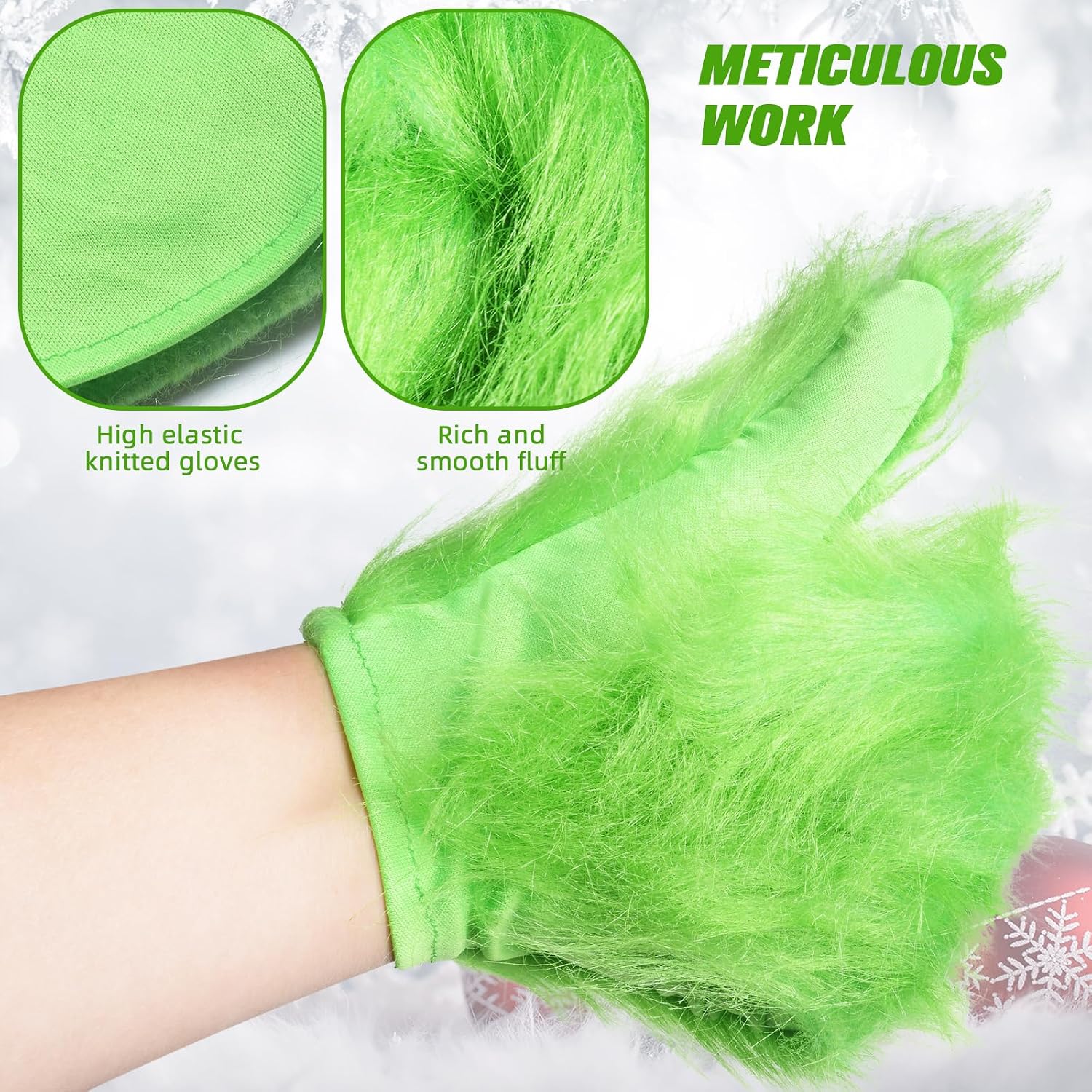 PPER-Jie Green Monster Gloves Costumes for Christmas Halloween
