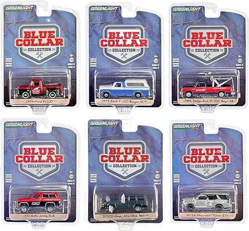 Greenlight 35260SET - Juego de 6 piezas serie 12 164 de Blue Collar, modelo de coches fundidos a troquel
