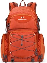 Maelstrom 40L Waterproof Hiking Backpack in olive green with compression straps and rain cover