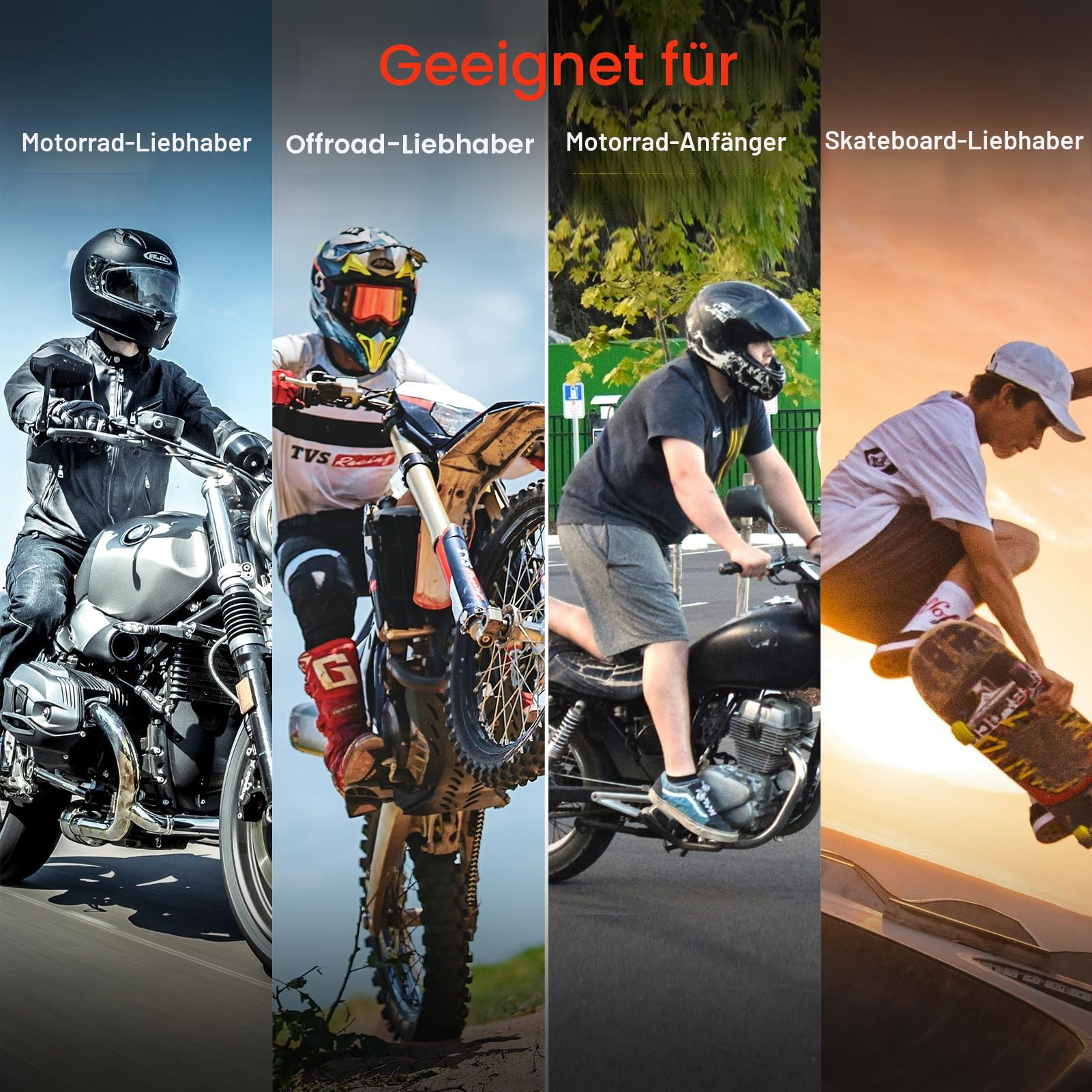 Scoyco Knieprotektoren Motorrad, CE-Schutzstufe 1 Knieschoner für Motocross E-Bike Skateboard TPU Schale Protektoren