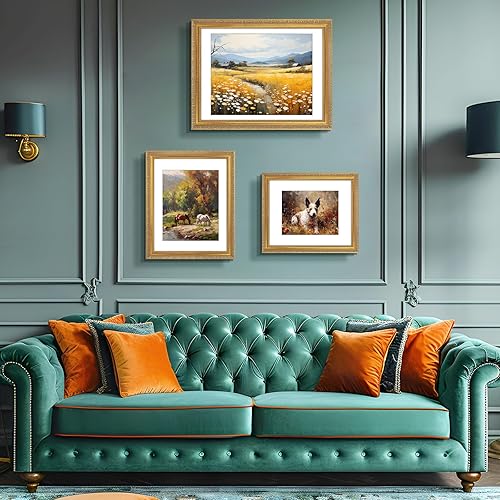 Miniatura 8 de Golden State Art, Marco negro elevado de 12 x 16 pulgadas, tapete blanco para foto de 8 x 12 pulgadas, moldura ancha de altura alta, acabado de