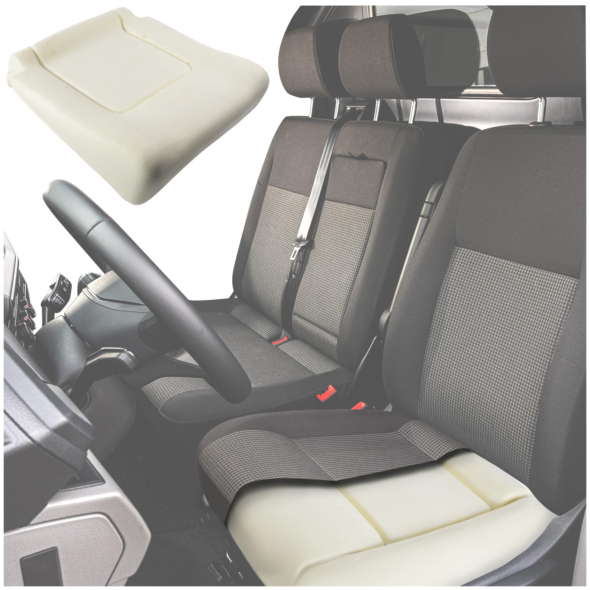 CHROMEMASTER - Compatible avec Renault Master 1998-2010 | Mousse pour Le Siège Auto, Mousse de Siège pour l'assise ; Remplacez Le Siège et Profitez de Votre Nouveau Siège Auto Confortable