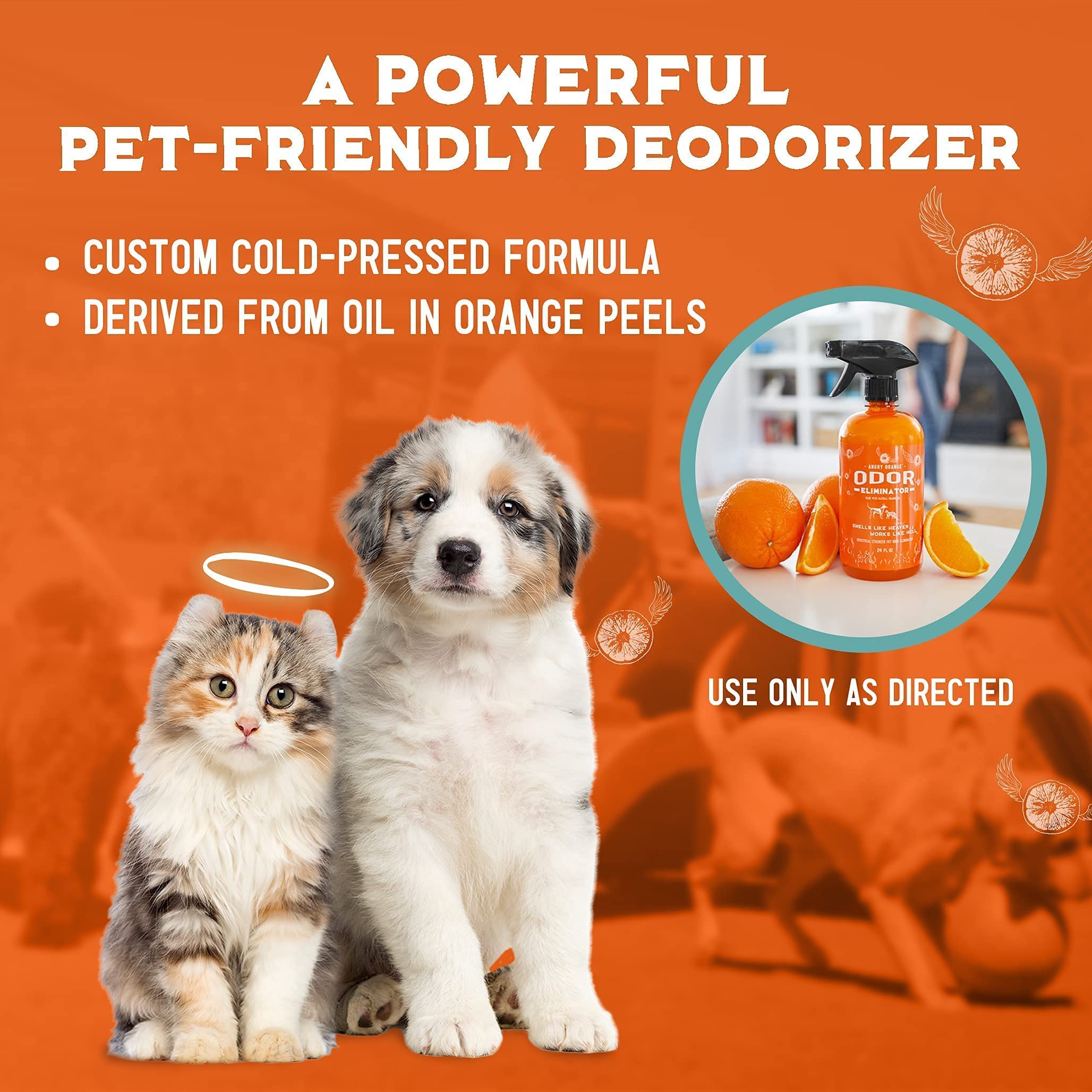 ANGRY ORANGE Pet Odor Eliminator for Home Citrus Deodorizer for