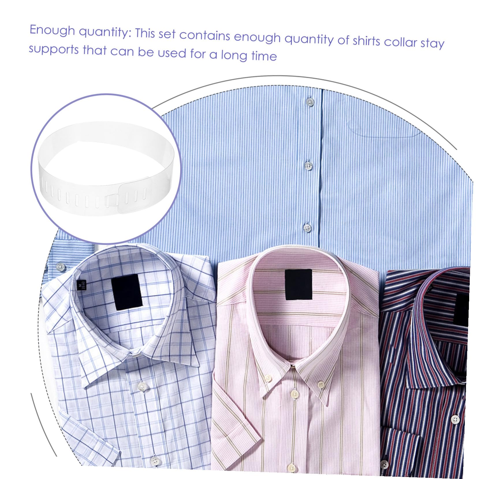 ibasenice 100piezas Collar de Pvc Soporte para Cuello de Camisa Ballenas de Plástico para Cuello para Camisas de Vestir Moldeador de Hombre Insertos de Plástico de Vestir