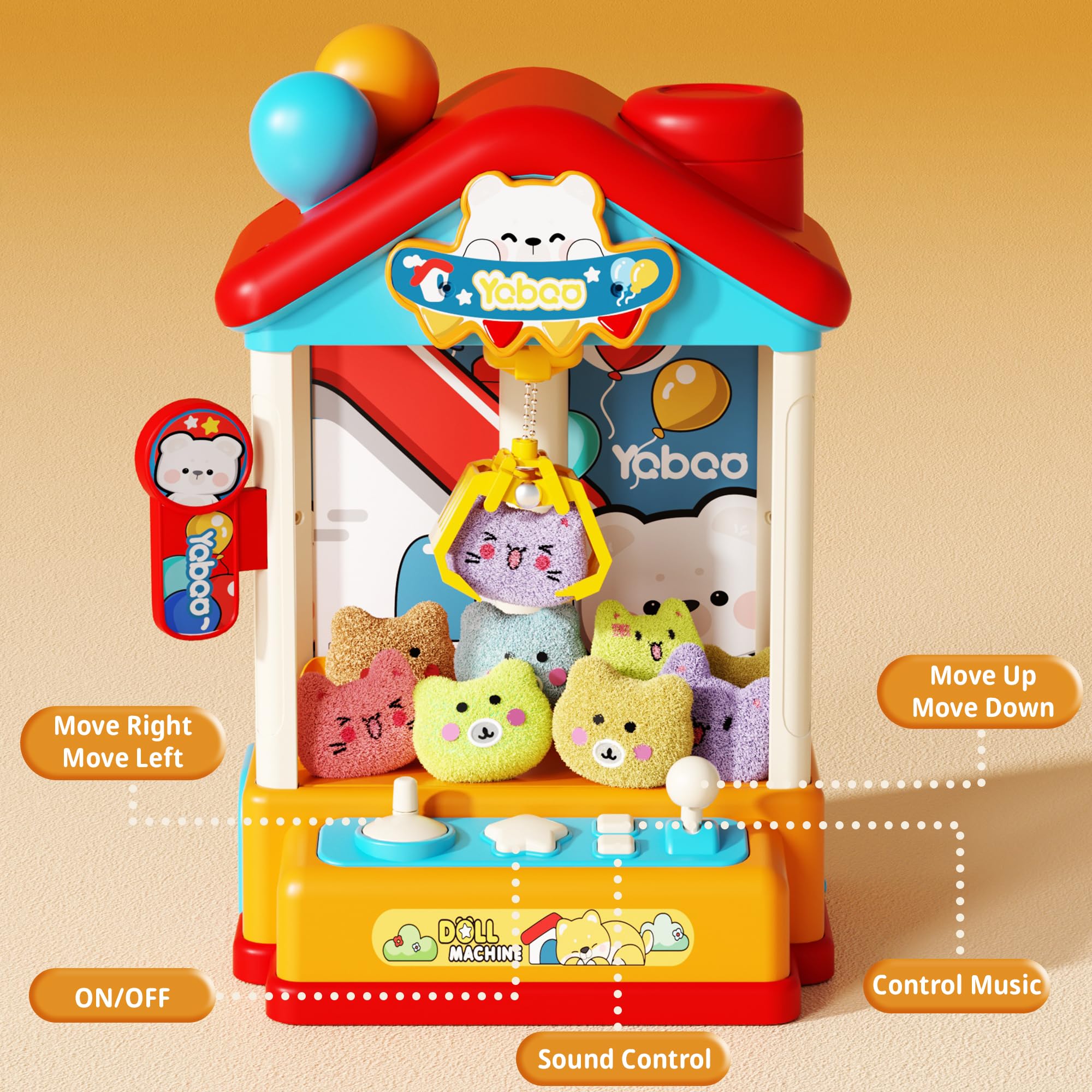 Machine à Pince pour Jouets Fille 3 4 5 6 7 Ans,Jouet de Jeu avec Accessoires en Peluche,Machine à Griffes Jouets Enfant 3 4 5 6 Ans,Cadeau d’Anniversaire pour Fille de 4 5 6 7 Ans
