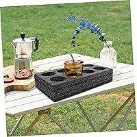 Vista 4 de Paquete de 2 portadores de bebidas para 8 tazas, bandeja de café reutilizable para bebidas calientes o frías, soporte para tazas de café