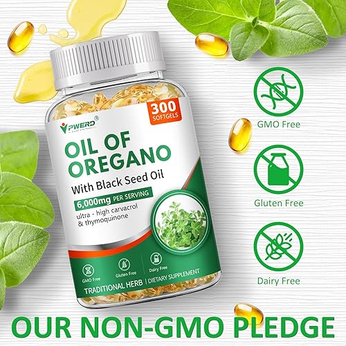 Miniatura 8 de 300 cápsulas blandas de aceite de orégano silvestre cápsulas orgánicas de cápsulas blandas de orégano orgánicas con aceite de semilla negra
