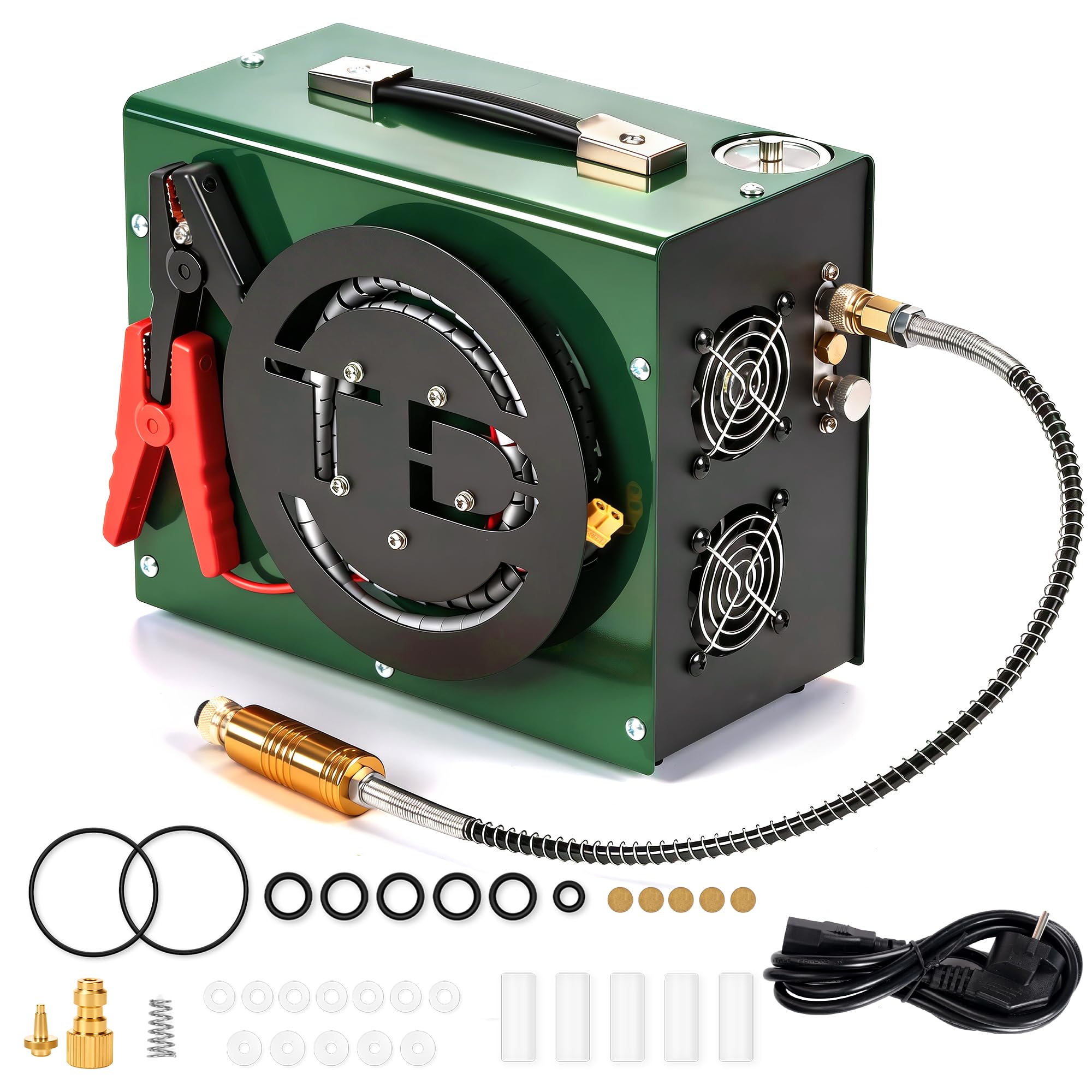 TUDIVING Compressore d'aria portatile Pcp, compressore d'aria ad alta pressione 4500Psi/30Mpa Paintball ARA compressore serbatoio HPA stazione di riempimento della pompa Auto-Stop, design unico